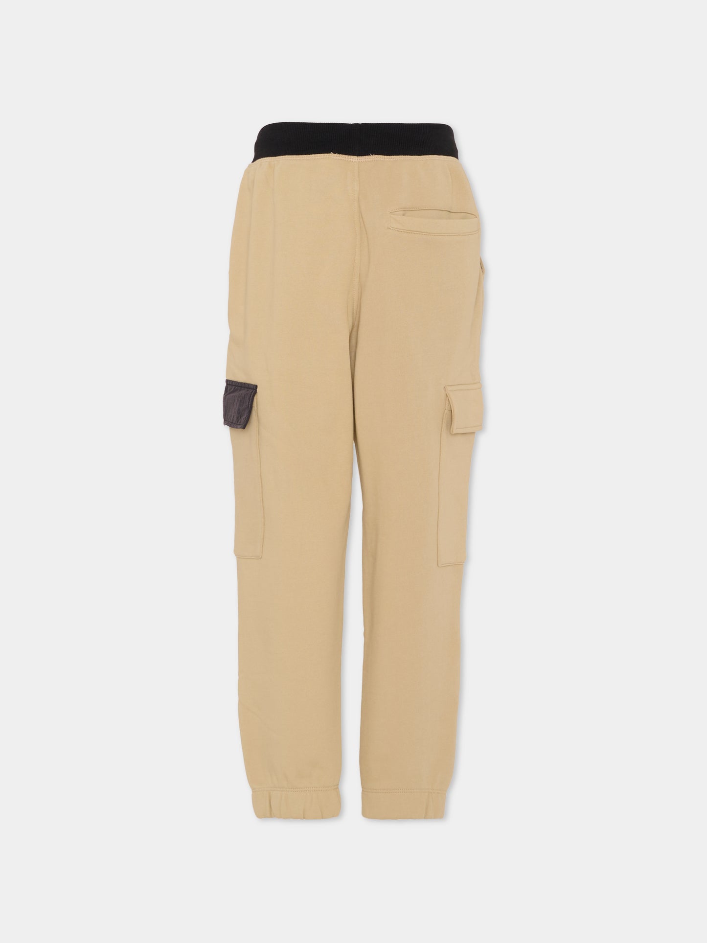 Pantaloni beige per bambino con logo,Hugo,G00477 249