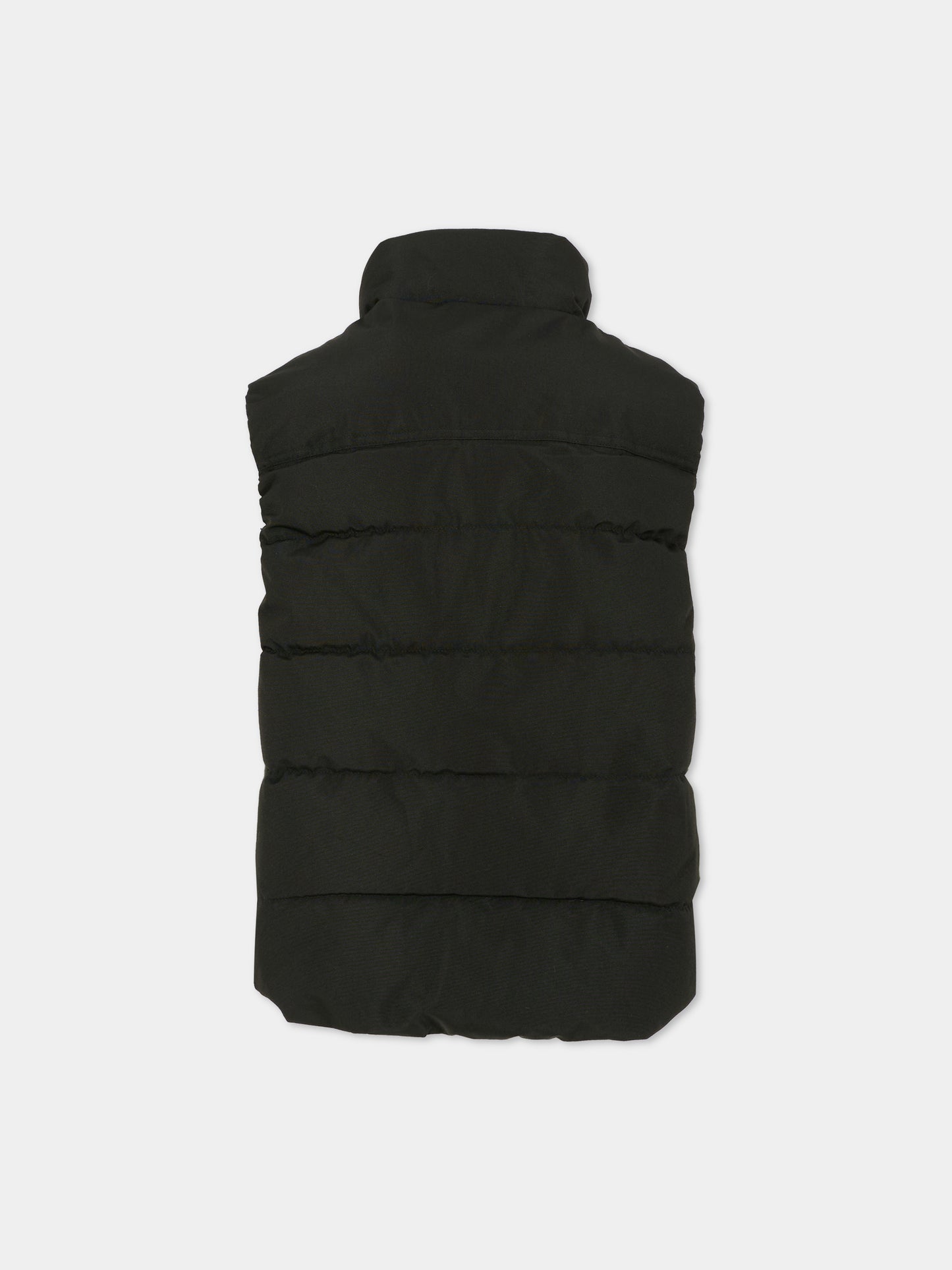 Gilet nero per bambino con logo,Hugo,G00482 09B