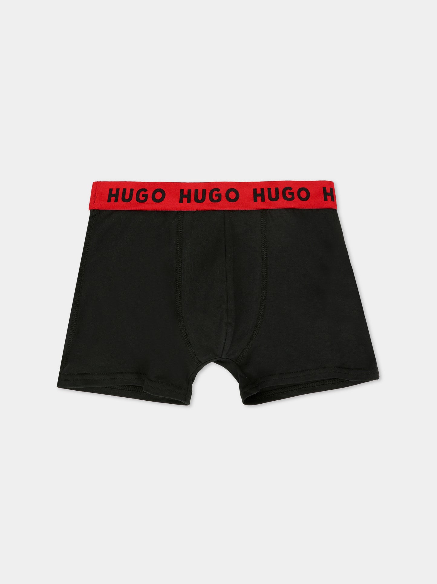 Set boxer nero per bambino con logo,Hugo,G00558 09B