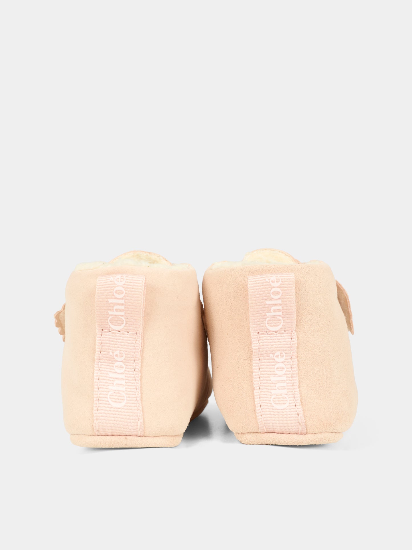 Set tutina rosa per neonata con logo ricamato,Chloé Kids,C20762 244