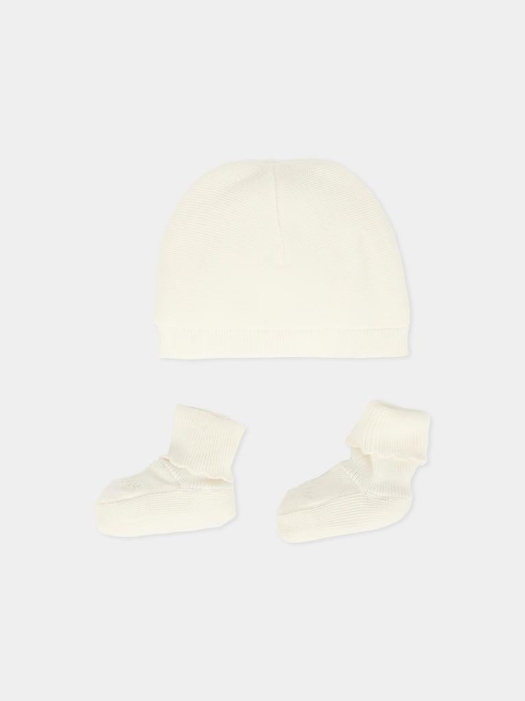 Set accessori avorio per neonata con logo,Chloé Kids,C20768 117