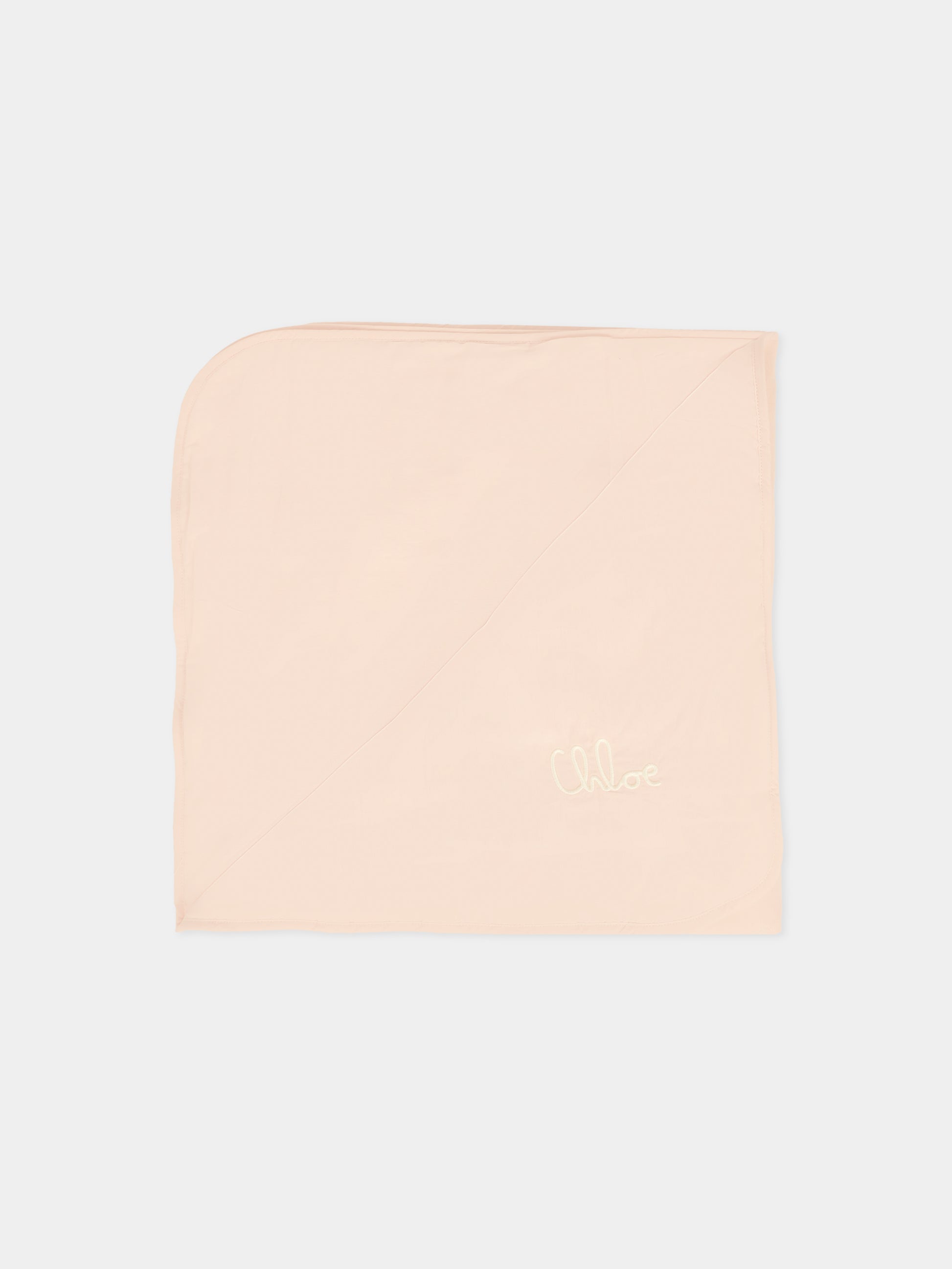 Set tutina rosa per neonata con logo ricamato,Chloé Kids,C20777 45Q