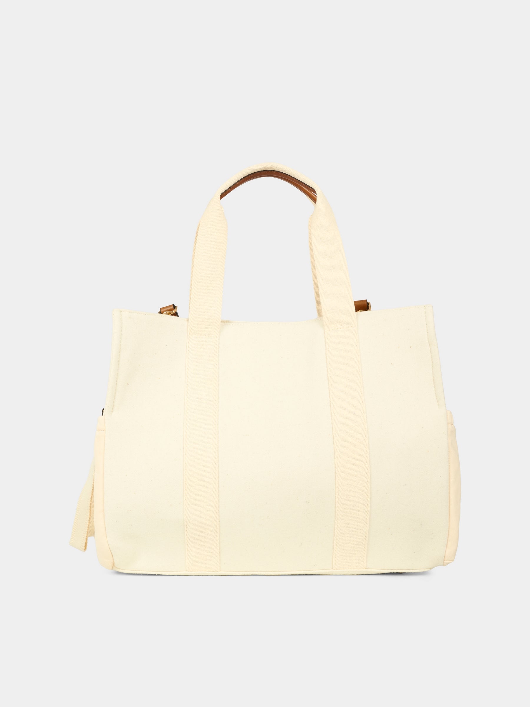 Borsa mamma avorio per neonati con logo,Chloé Kids,C20805 117