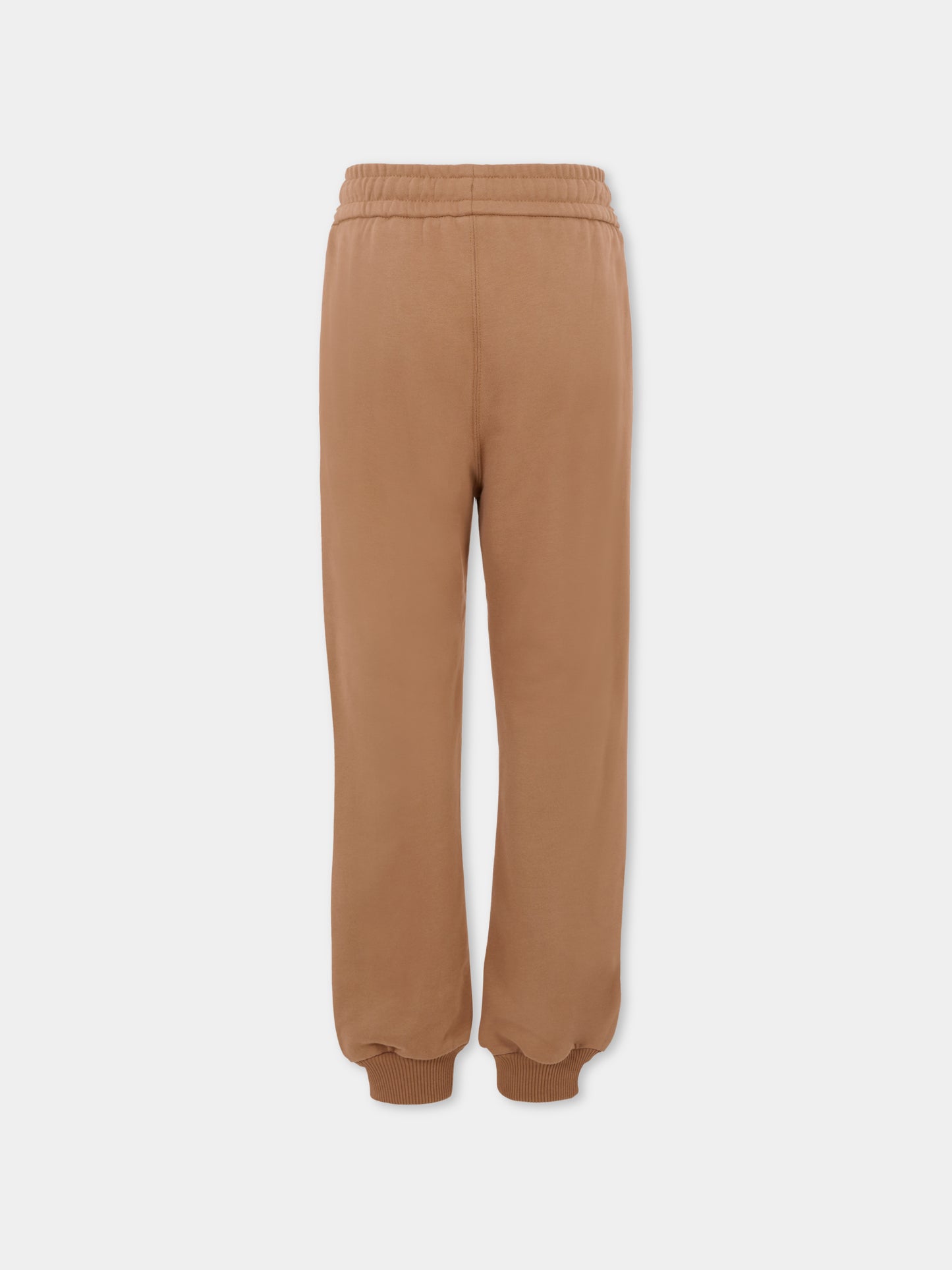 Pantaloni beige per bambina con logo in velluto,Chloé Kids,C20631 31C