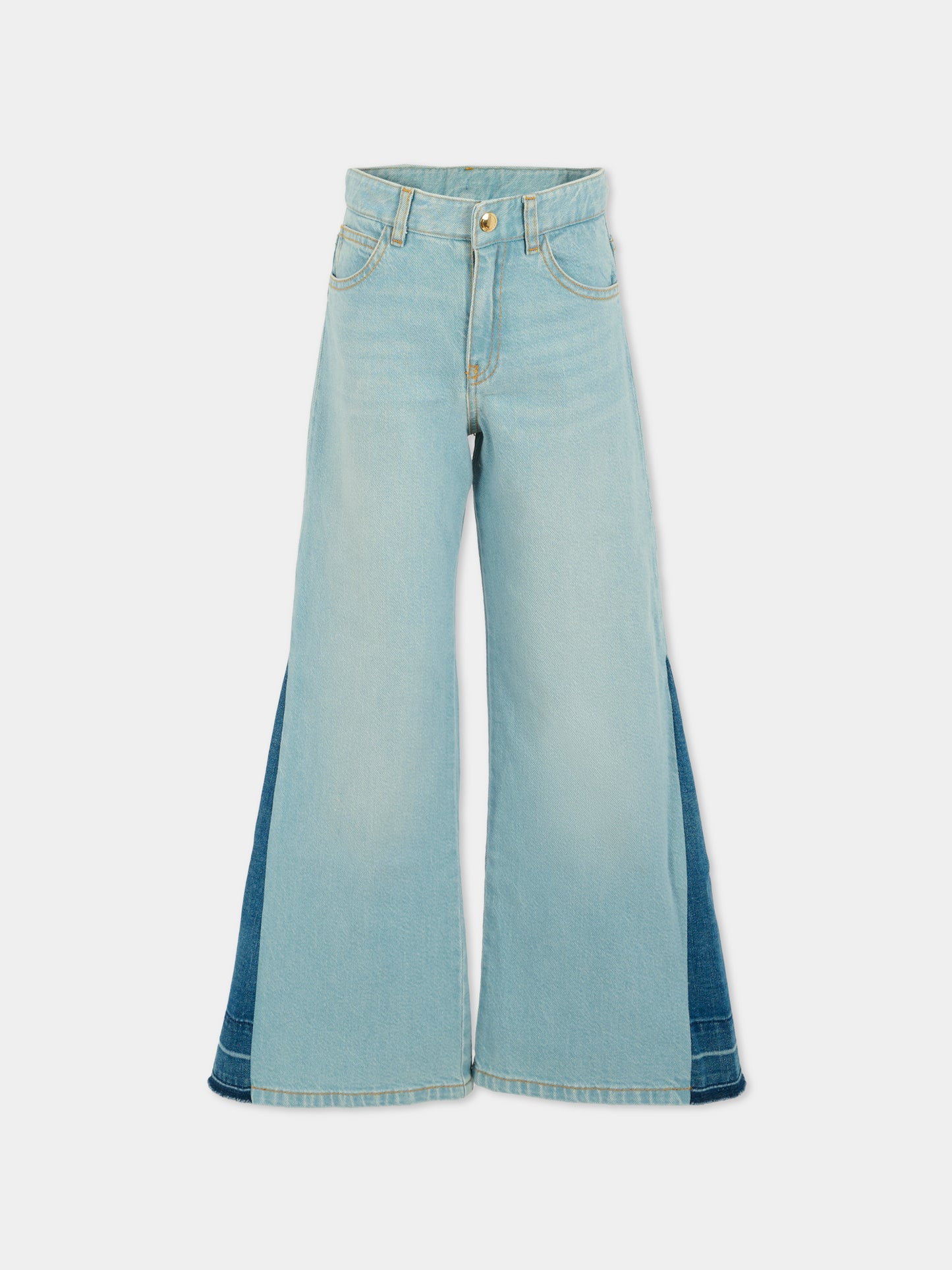 Jeans denim per bambina con logo,Chloé Kids,C20638 Z10