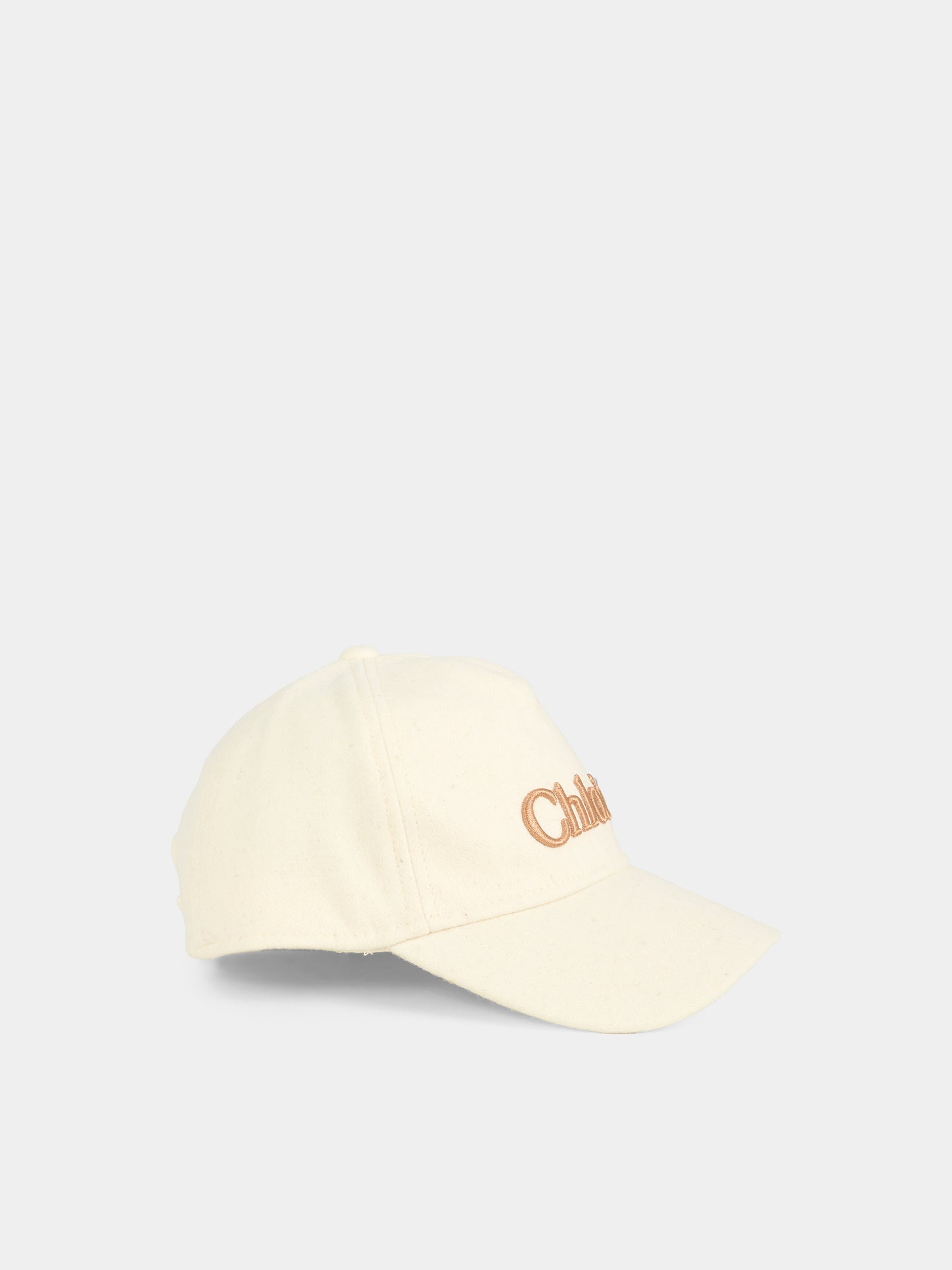 Cappello avorio per bambina con logo,Chloé Kids,C20681 148