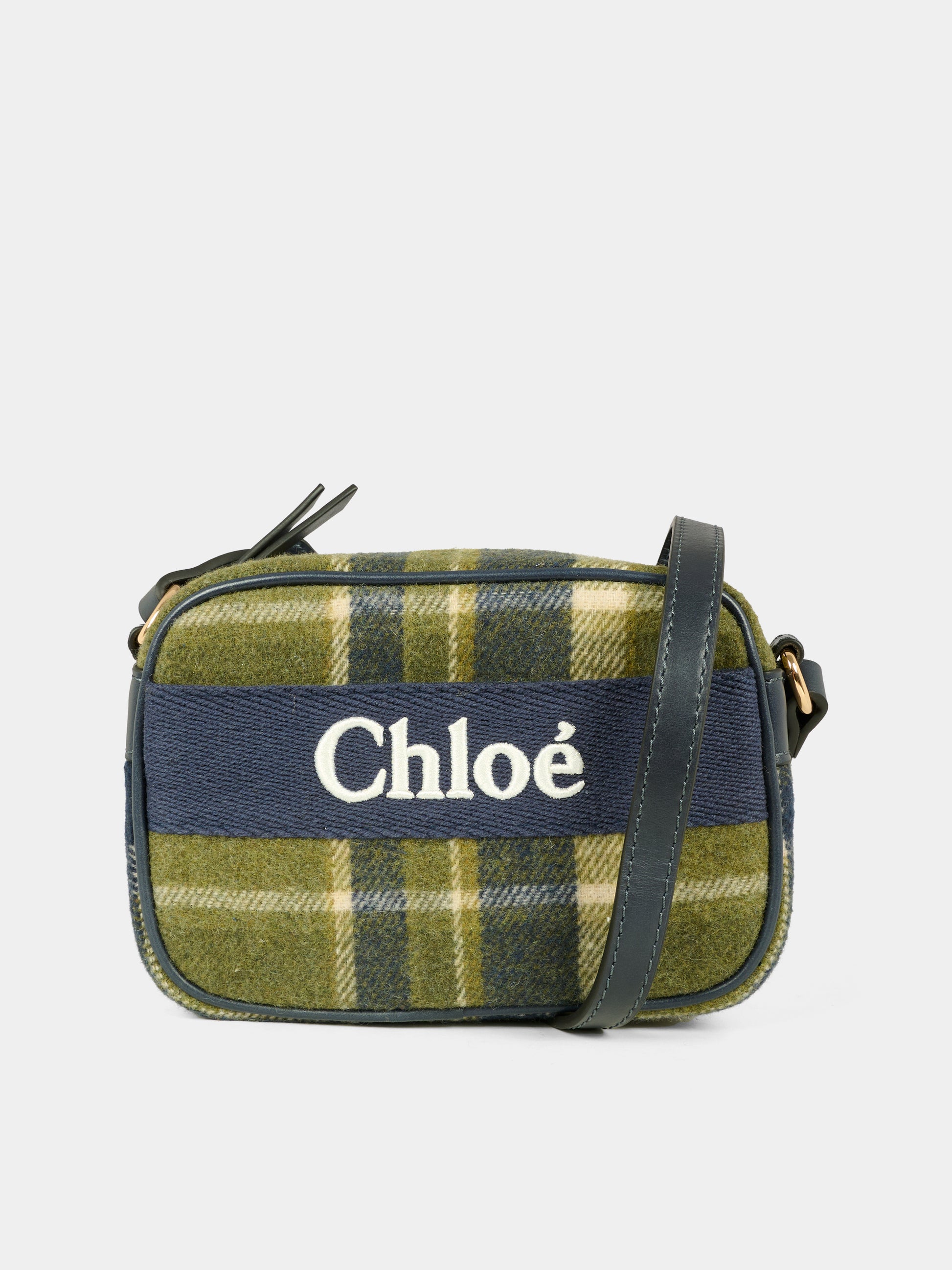 Borsa verde per bambina con logo,Chloé Kids,C20683 Z67