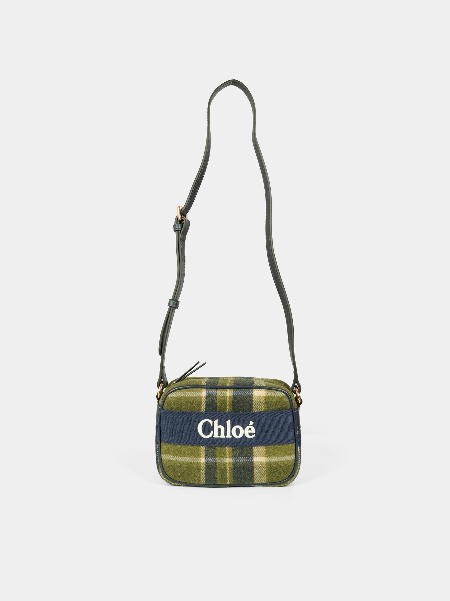 Borsa verde per bambina con logo,Chloé Kids,C20683 Z67