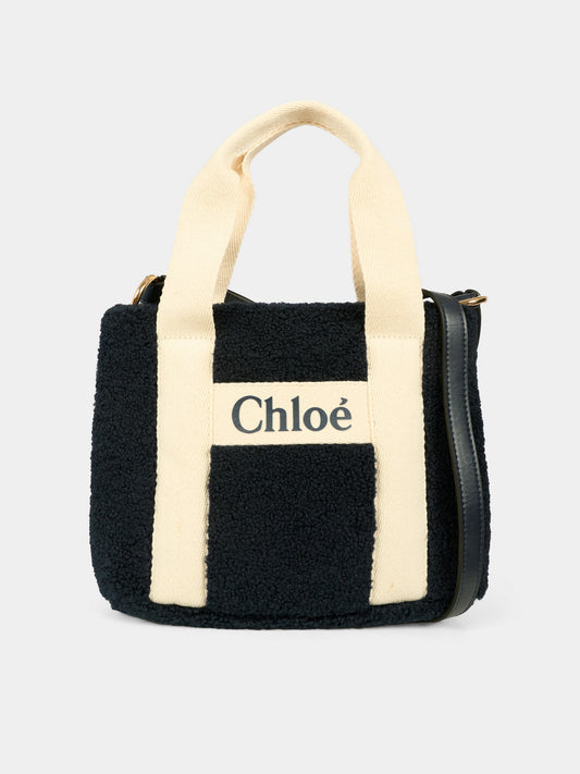 Borsa blu per bambina con logo,Chloé Kids,C20688 859