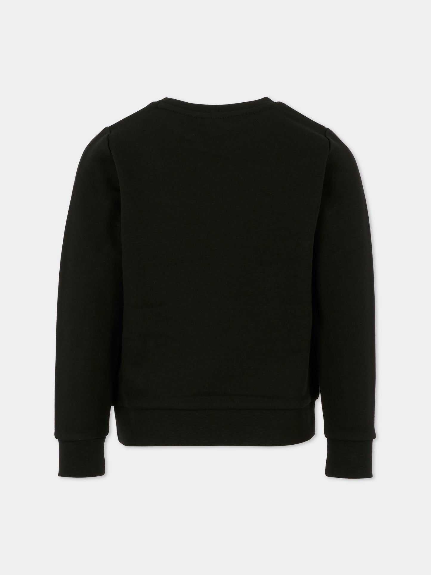 Felpa nera per bambino con logo,Boss,J52349 09B