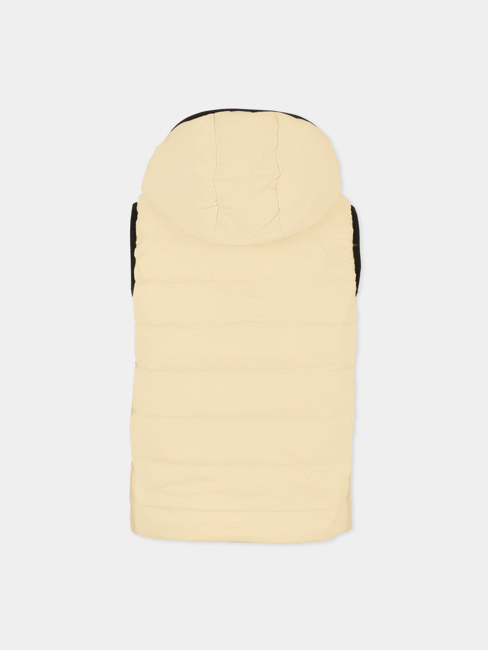 Gilet reversibile avorio per bambino con logo,Boss,J52395 21C