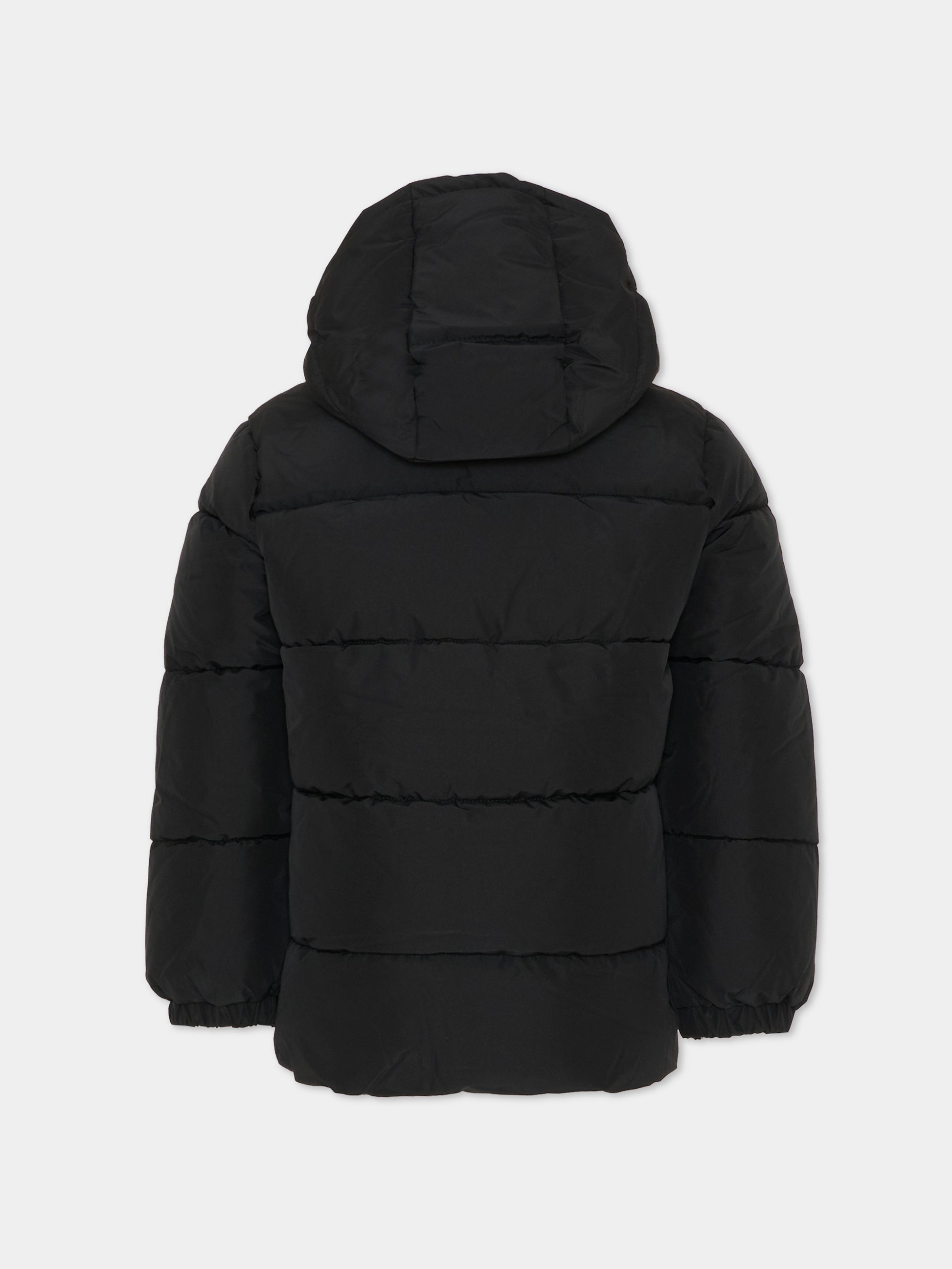 Piumino nero per bambino con logo,Boss,J52396 09B