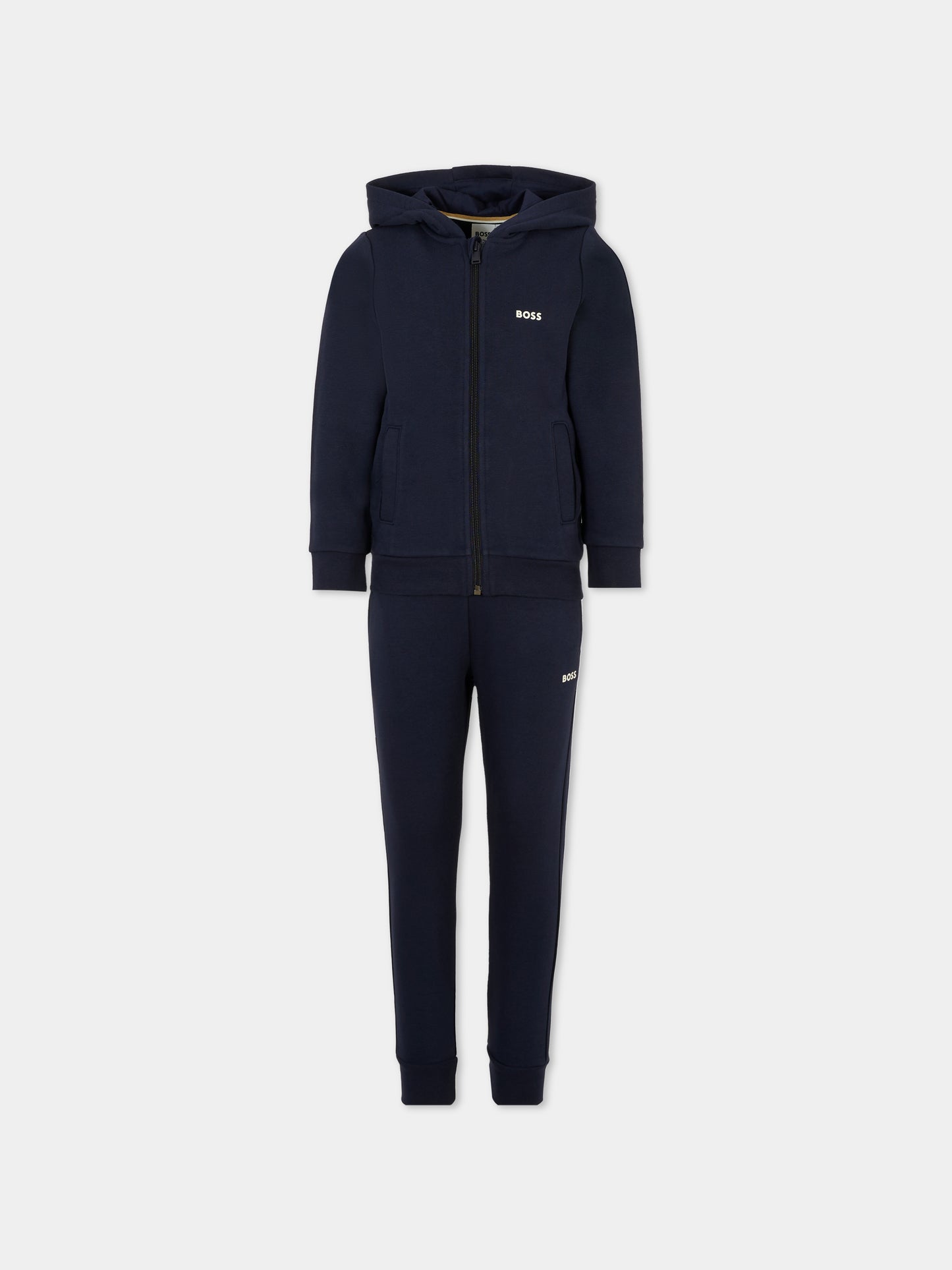 Completo blu per bambino con logo bianco,Boss,J52403 849