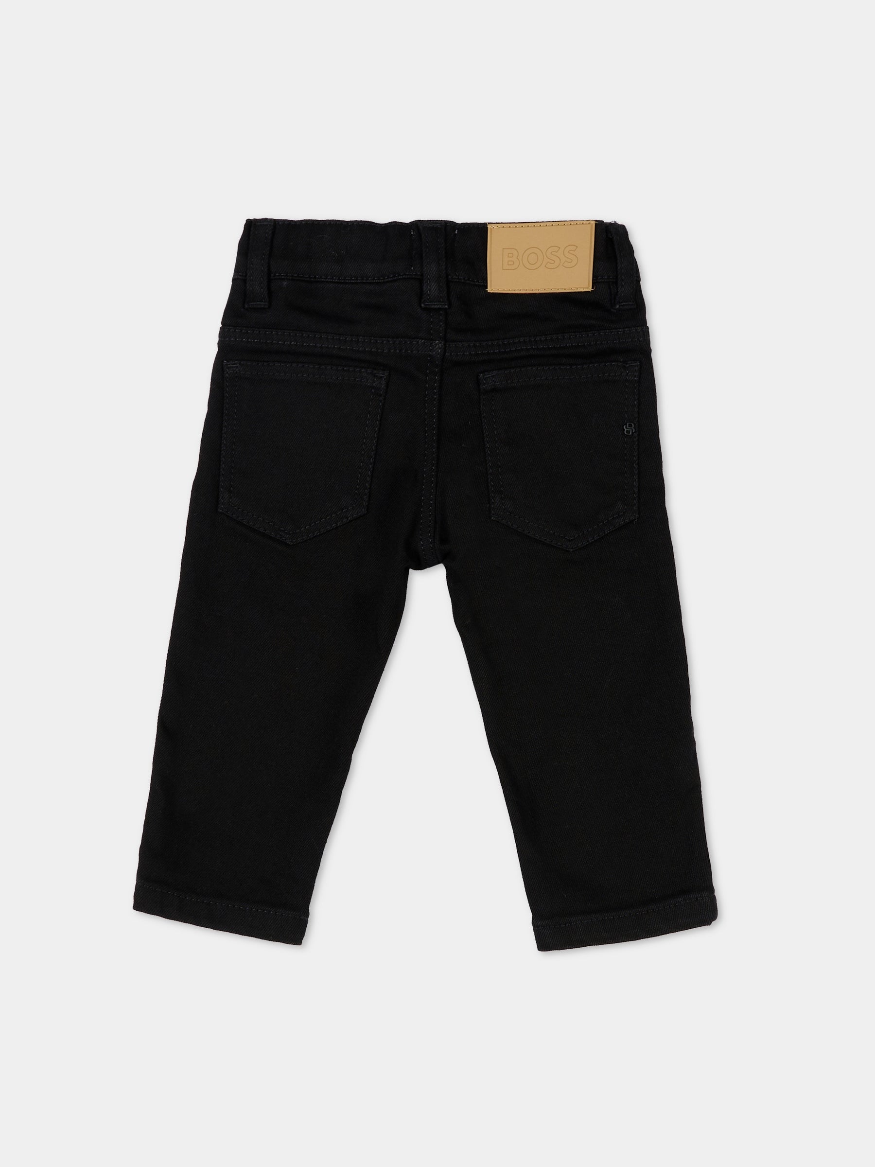 Jeans neri per neonato,Boss,J52440 09B