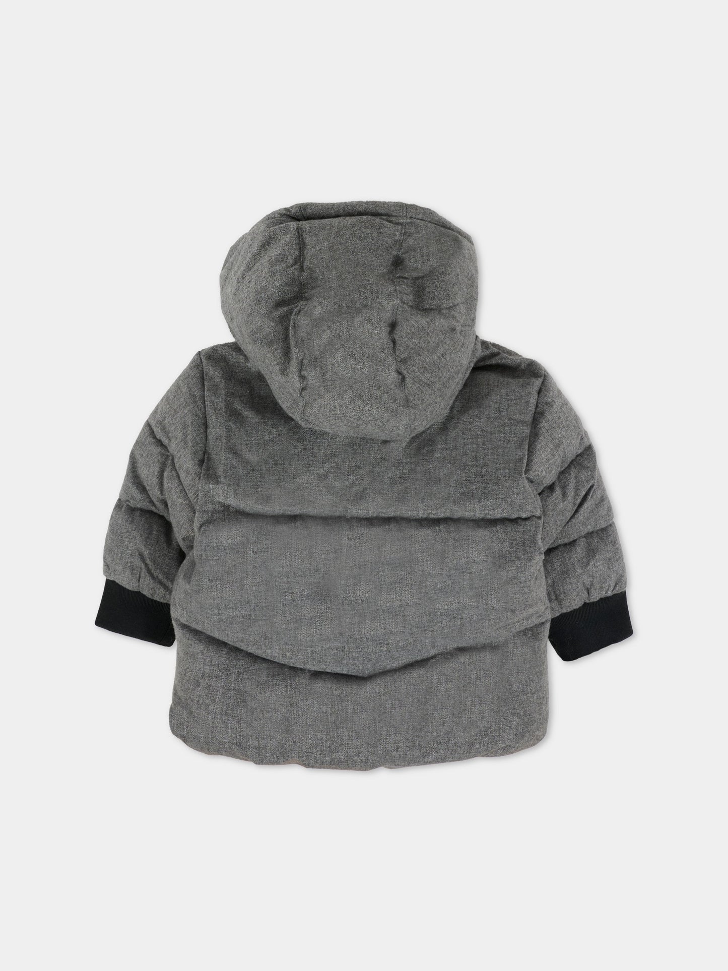 Piumino grigio per neonato con logo,Boss,J52470 A46