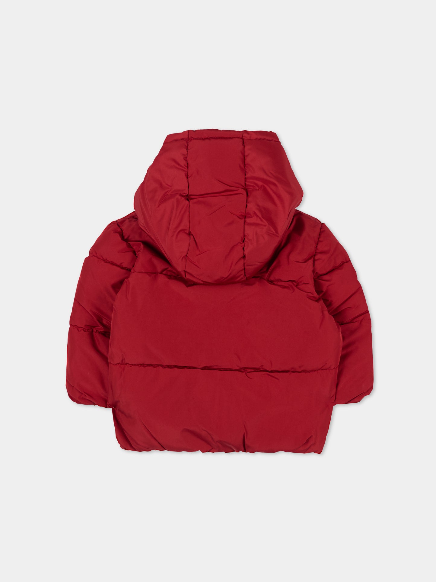 Piumino rosso per neonato con logo,Boss,J52476 96D