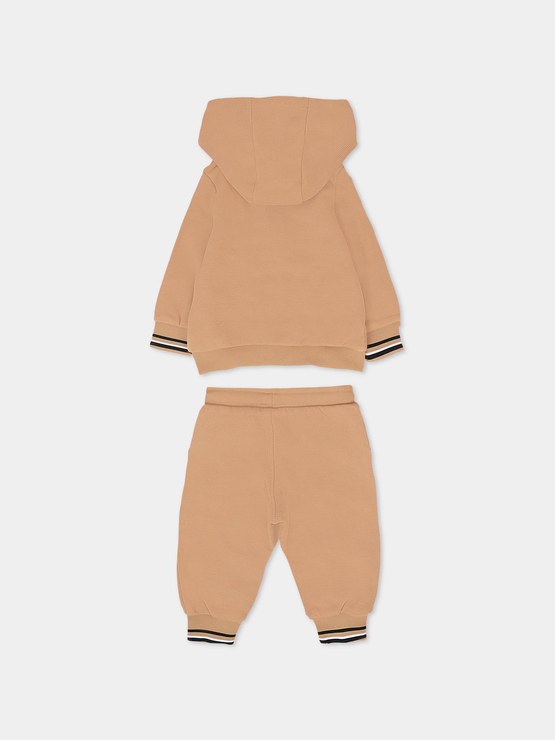 Completo beige per neonato con logo,Boss,J52480 269