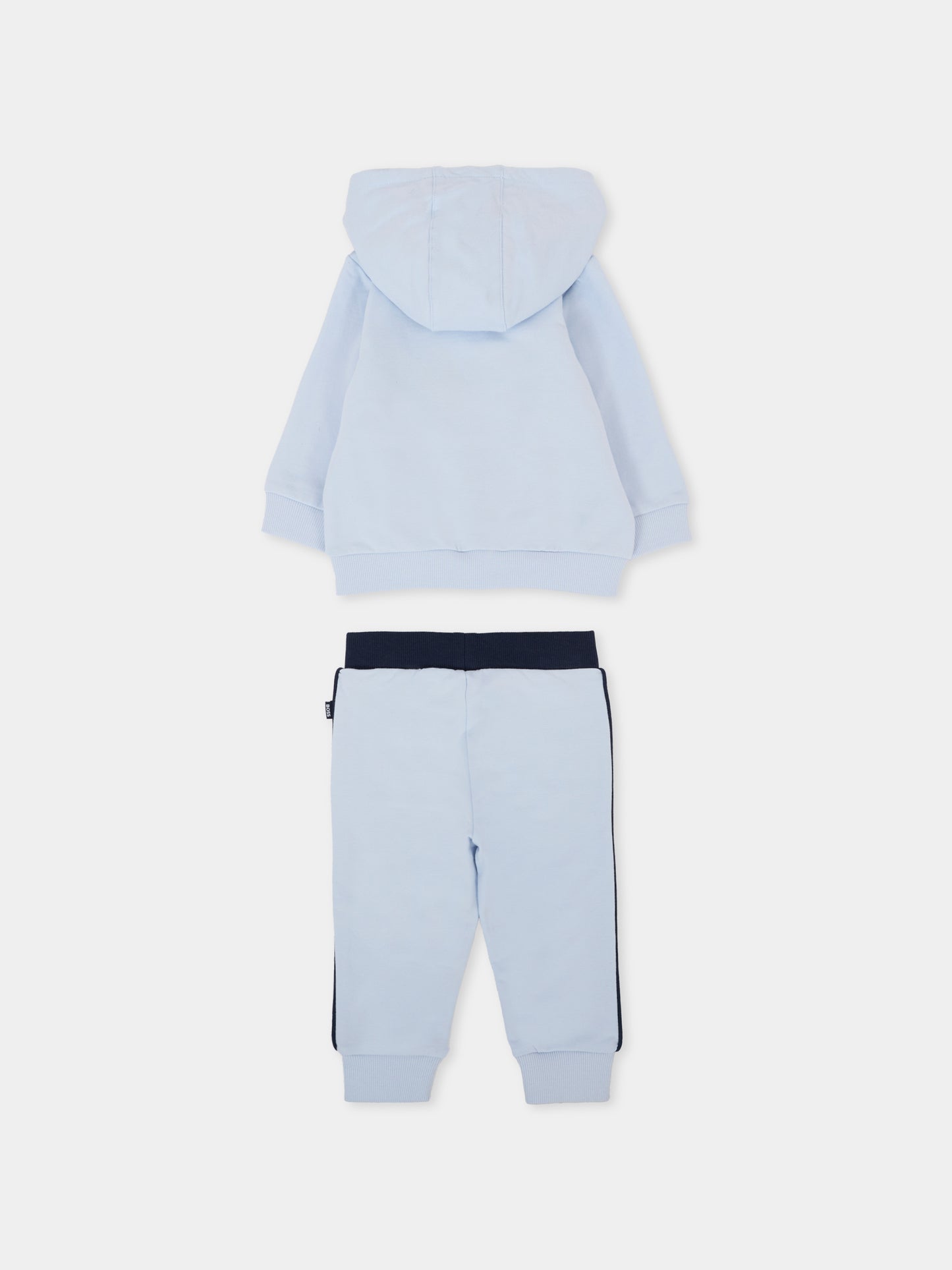 Completo celeste per neonato con logo,Boss,J52527 771