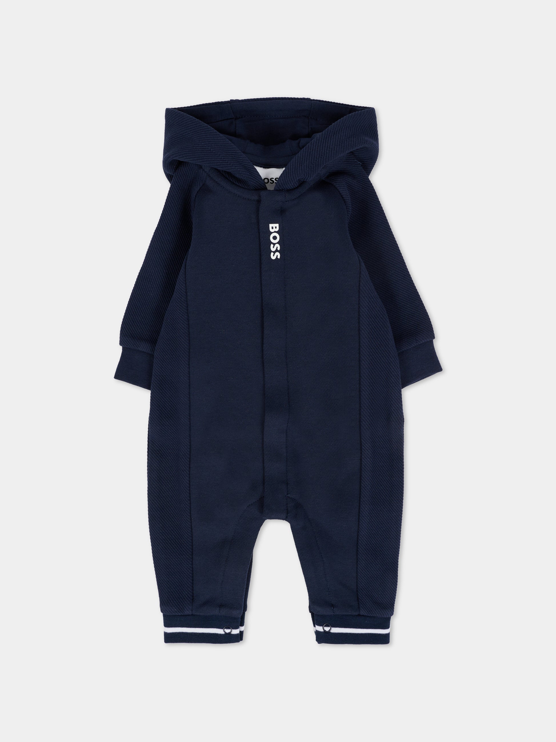 Tutina blu per neonato con logo,Boss,J52530 849