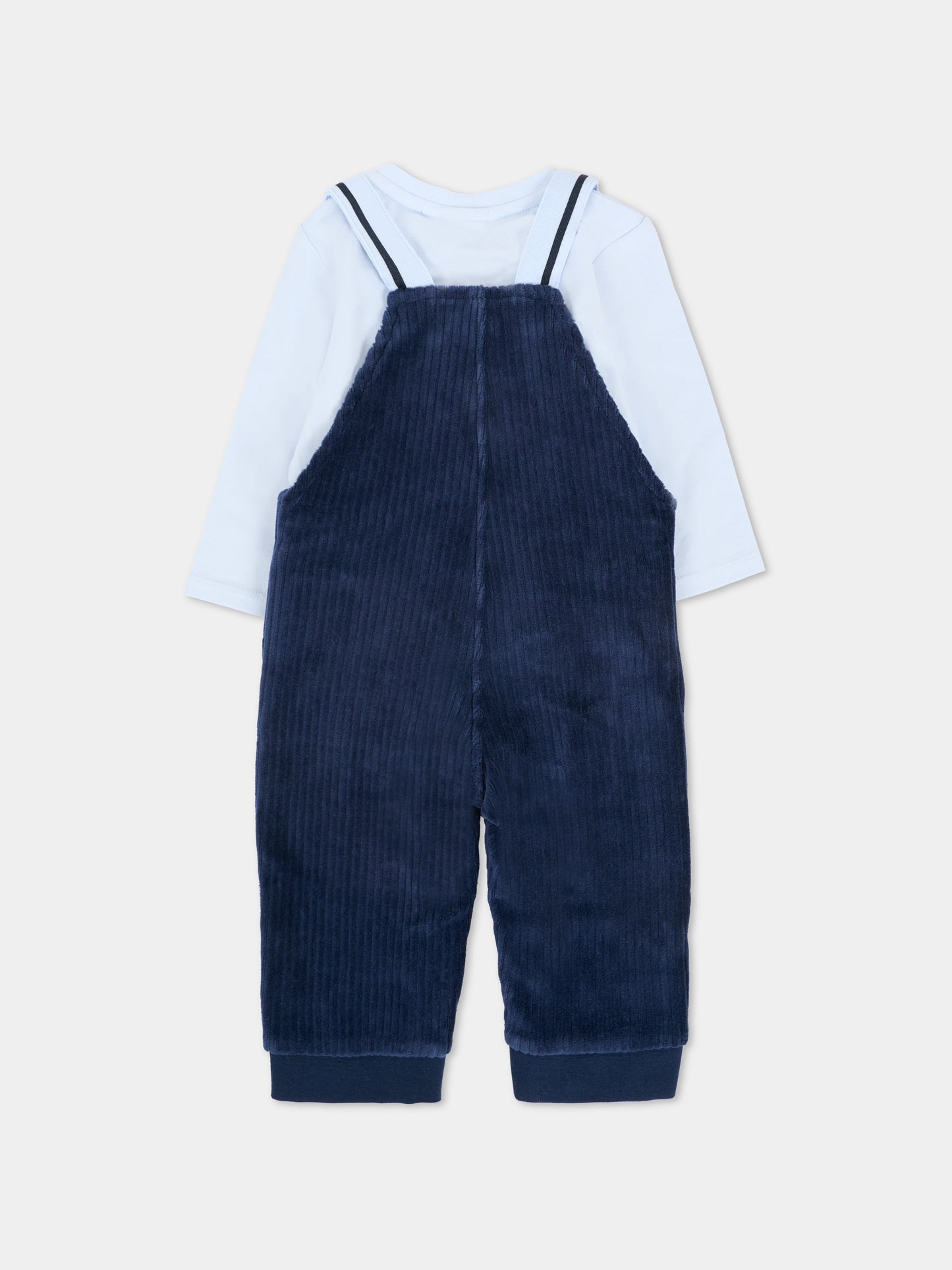 Salopette blu per neonato con logo,Boss,J52540 849