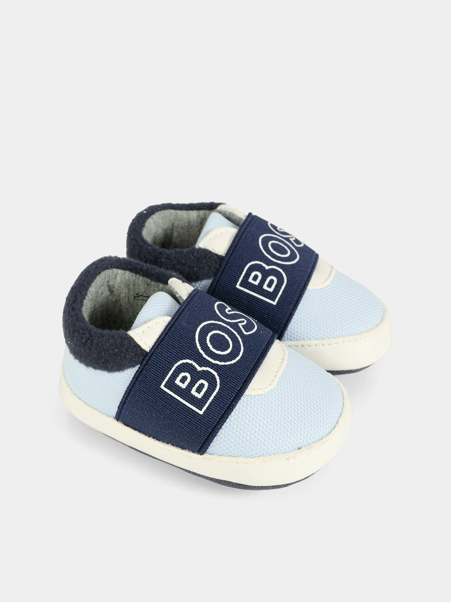 Sneakers blu per neonato con logo,Boss,J52589 849