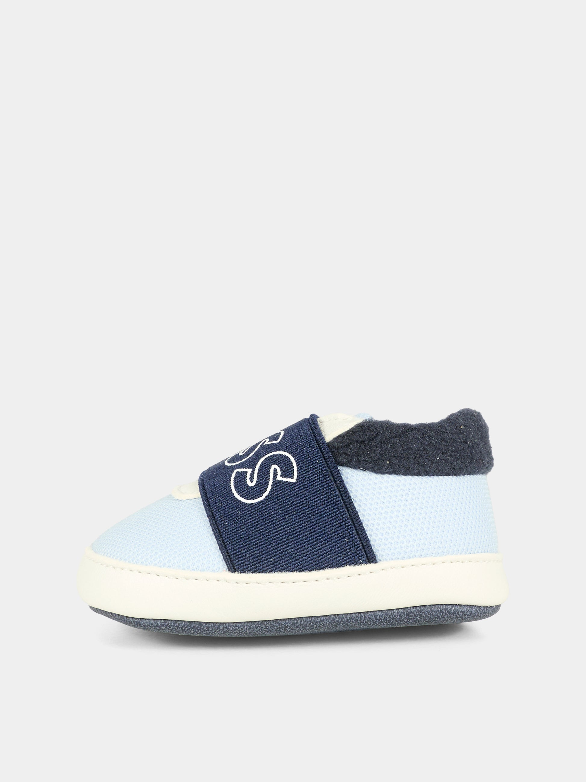 Sneakers blu per neonato con logo,Boss,J52589 849
