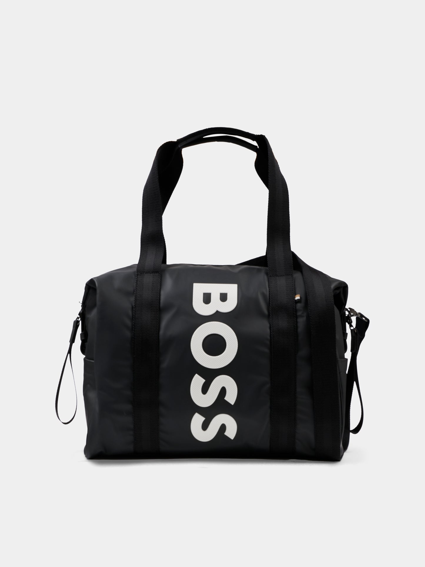 Borsa mamma nera per neonati con logo,Boss,J52609 09B