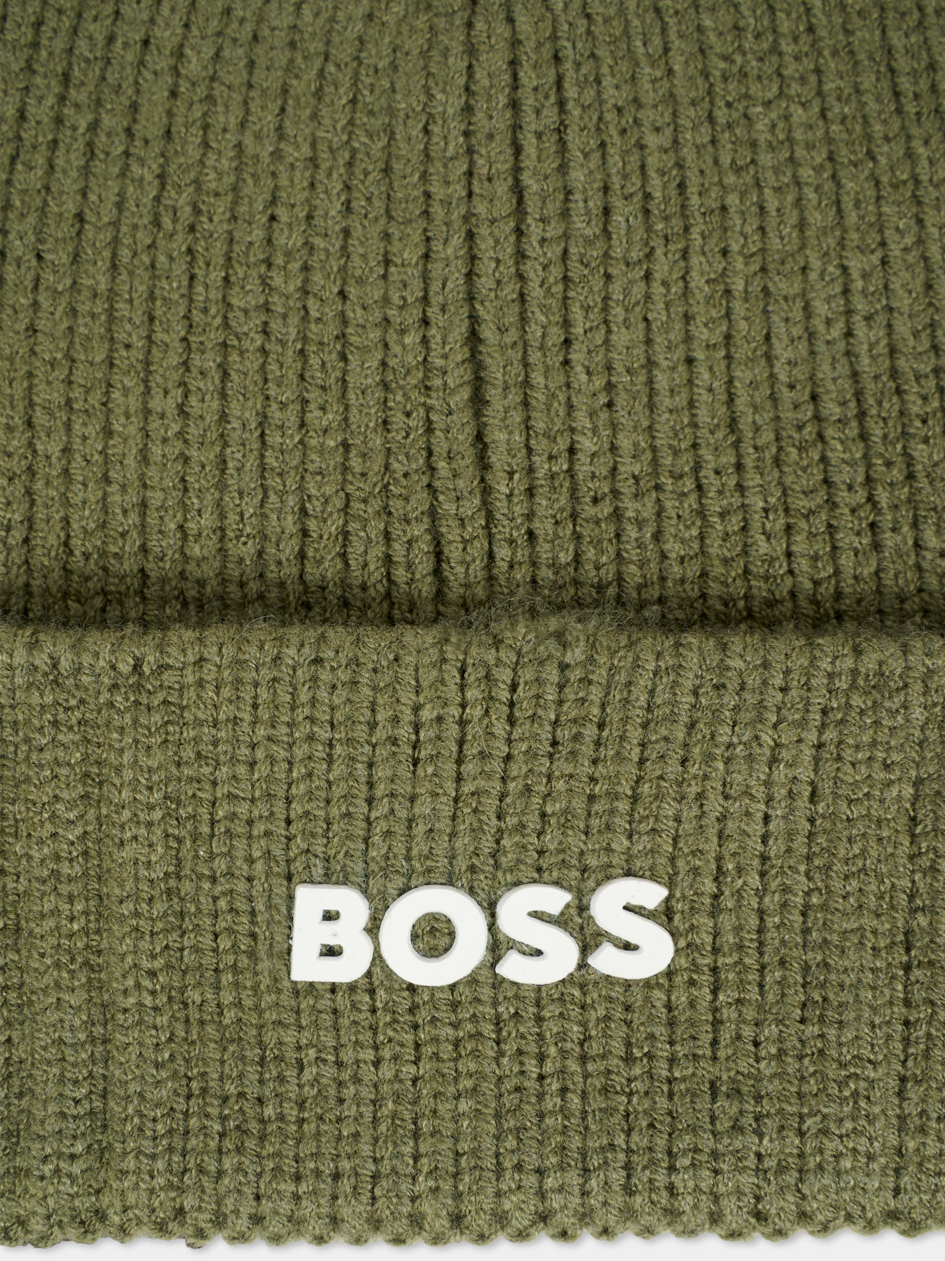 Berretto verde per bambino con logo,Boss,J52616 724