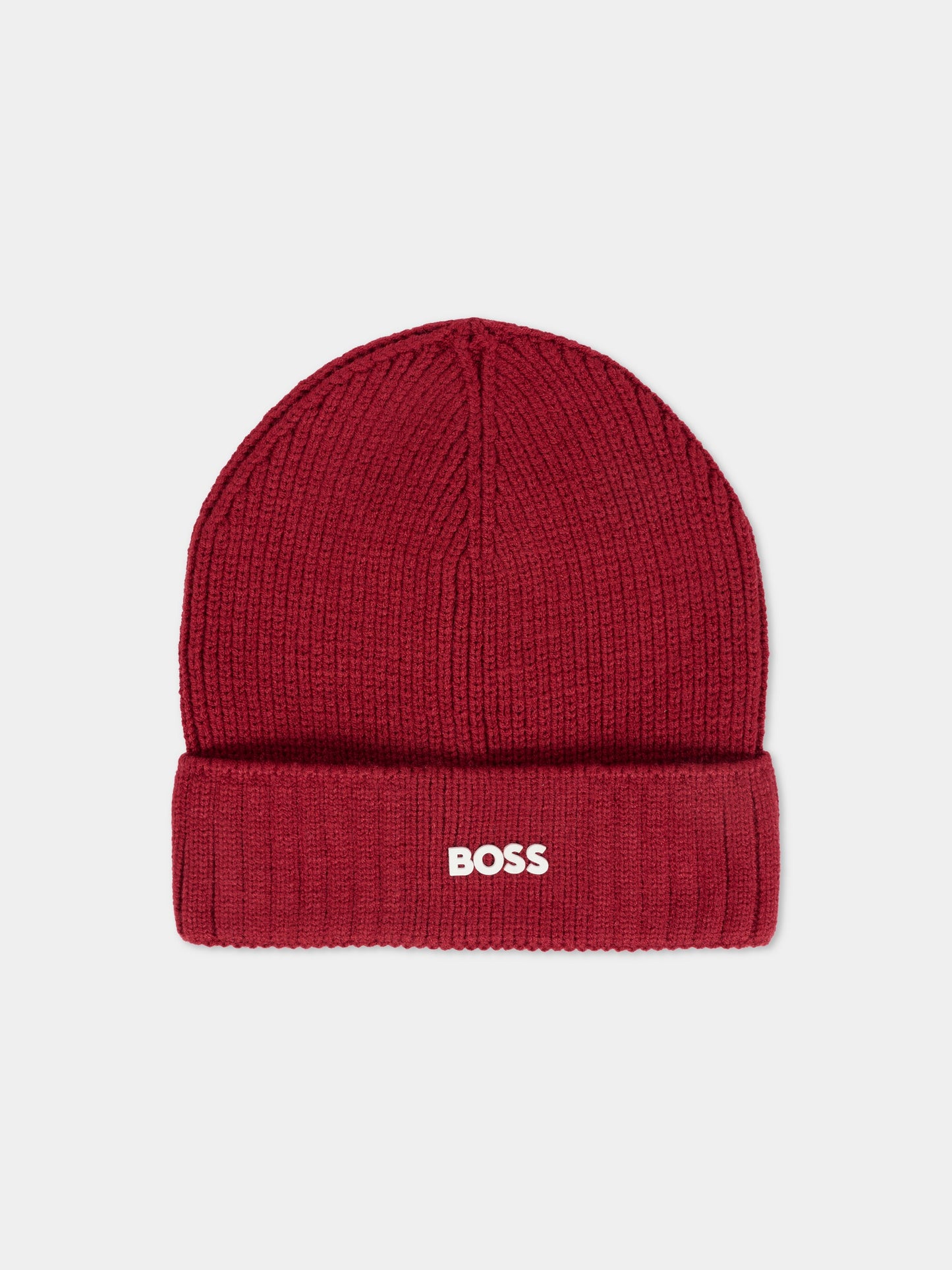 Berretto rosso per bambino con logo,Boss,J52616 96D