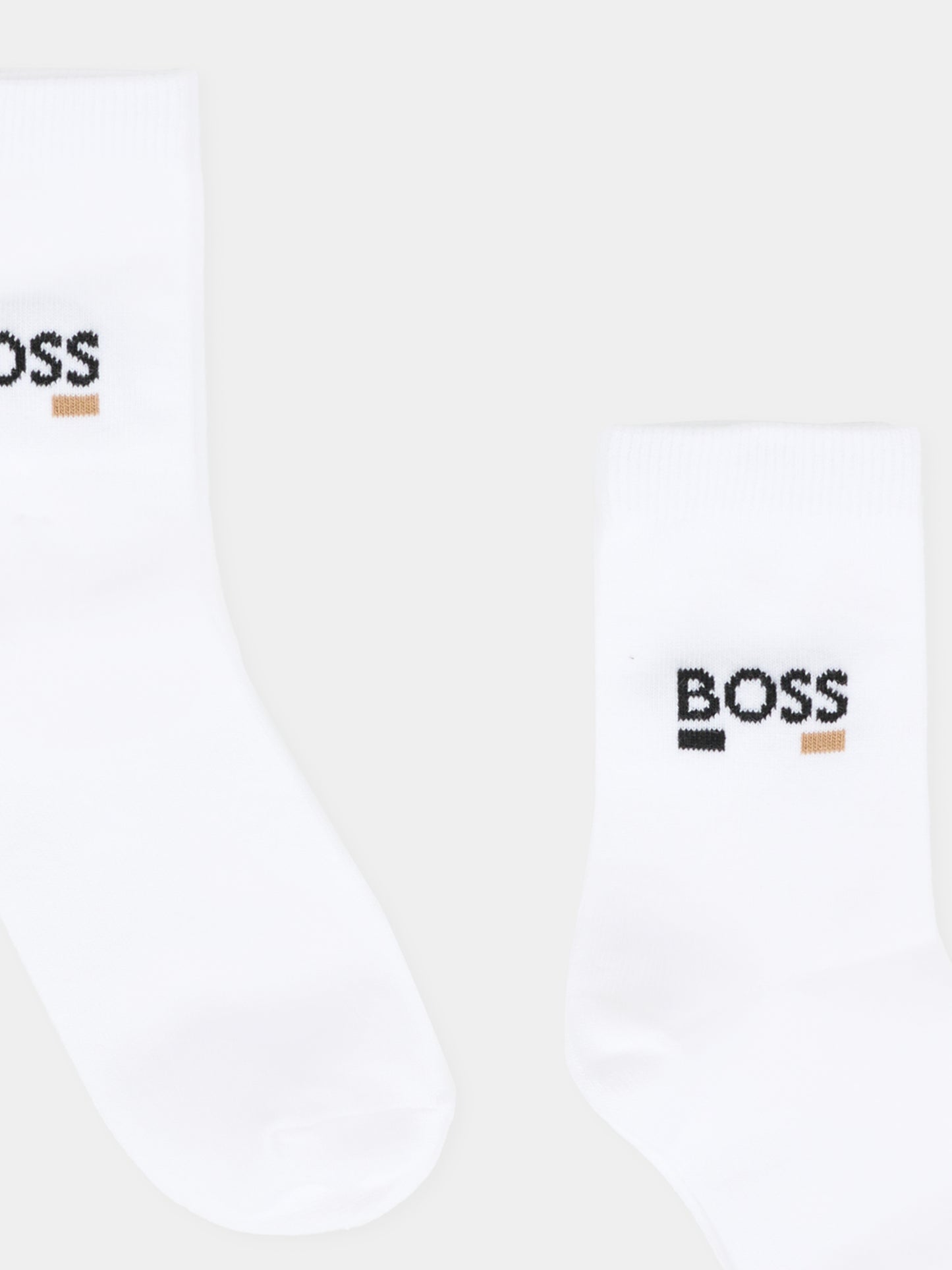Set calze bianche per bambino con logo,Boss,J52637 10P