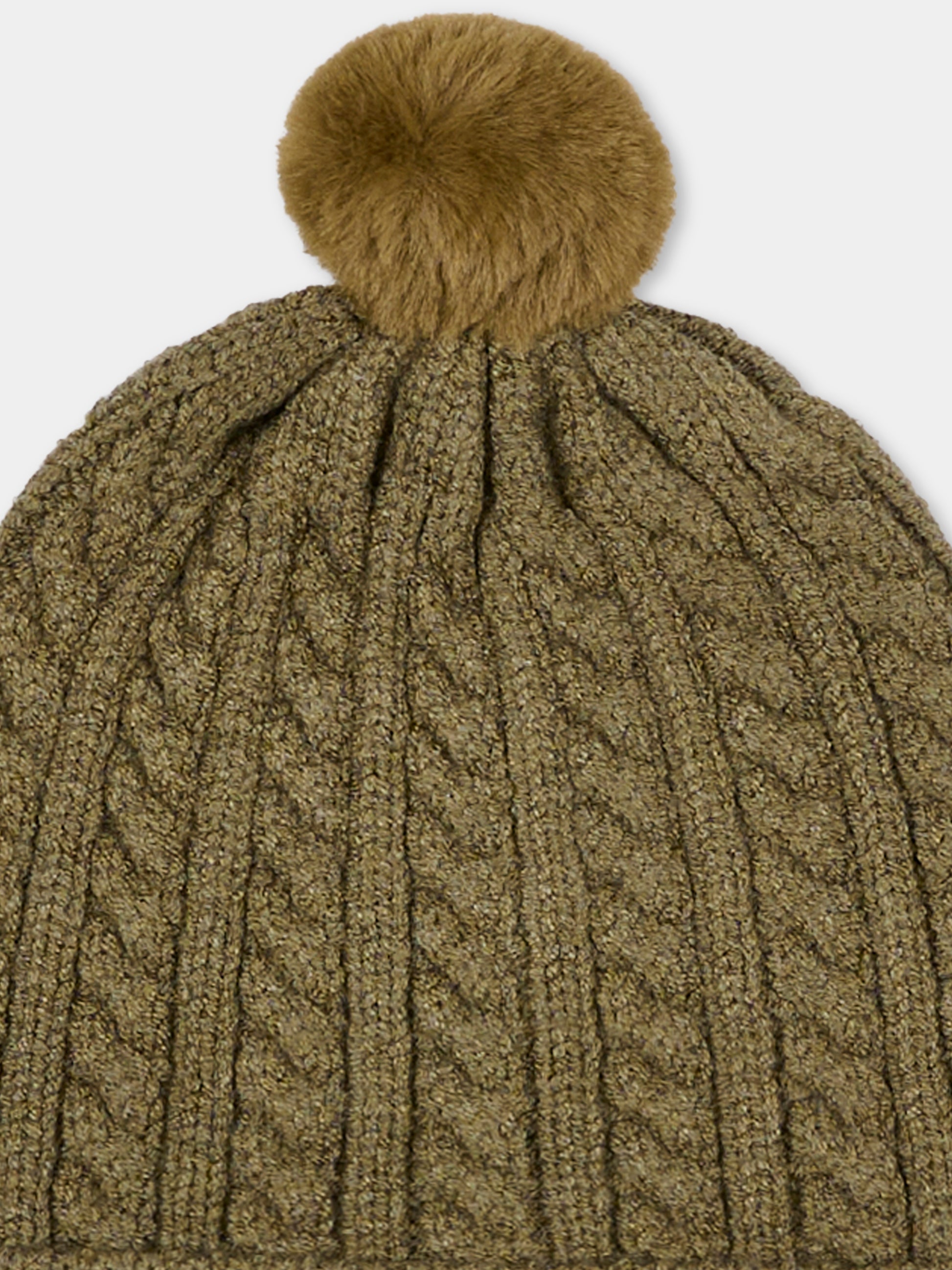 Berretto verde per bambino con pompon,Boss,J52656 724