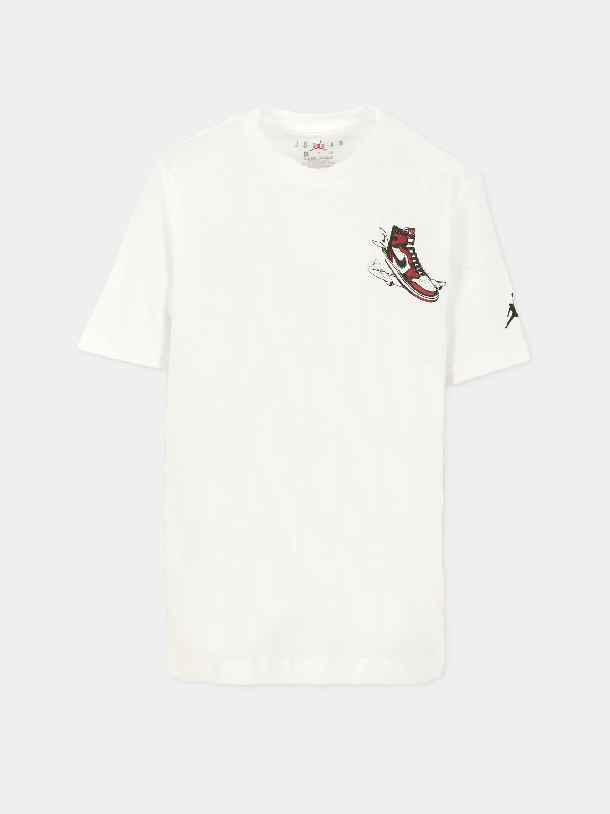 T-shirt bianca per bambino con sneakers,Jordan,95F279 001