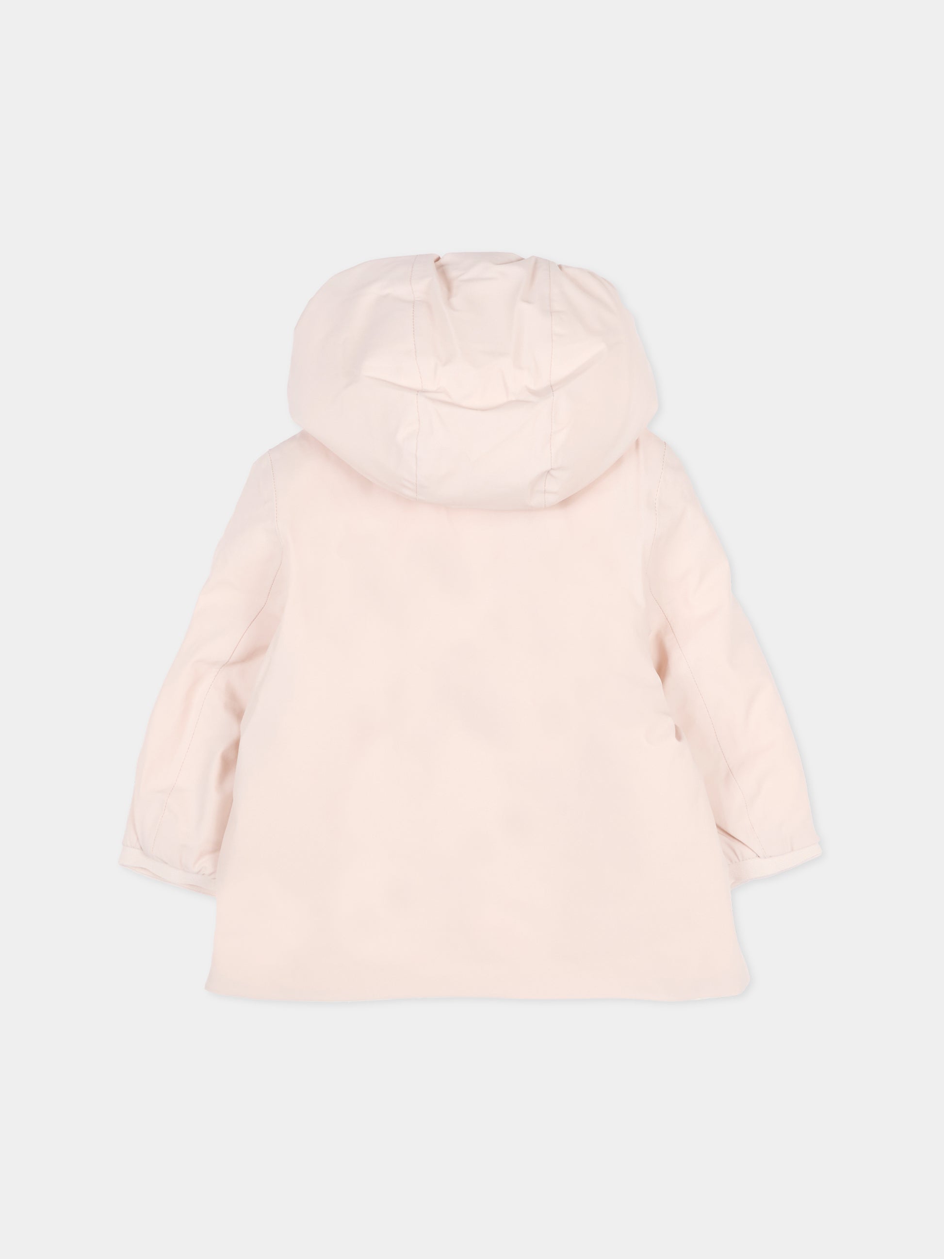 Piumino reversibile Jack St Warm rosa per neonata con logo,K-way,K71338W B3E