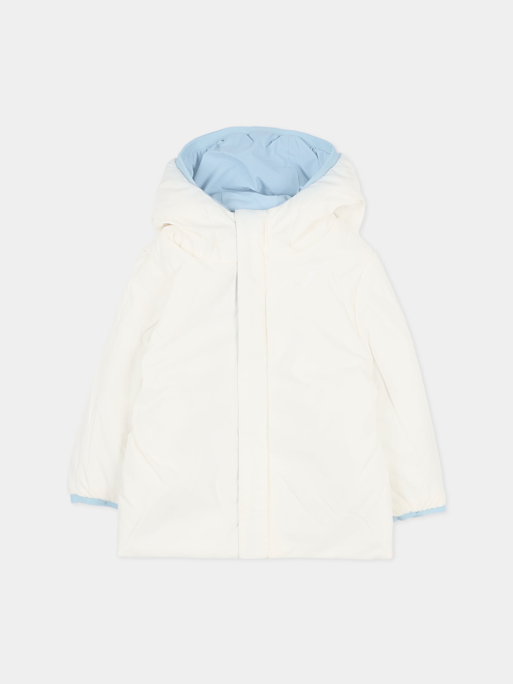 Piumino reversibile Jack St Warm celeste per neonato con logo,K-way,K71338W BBF