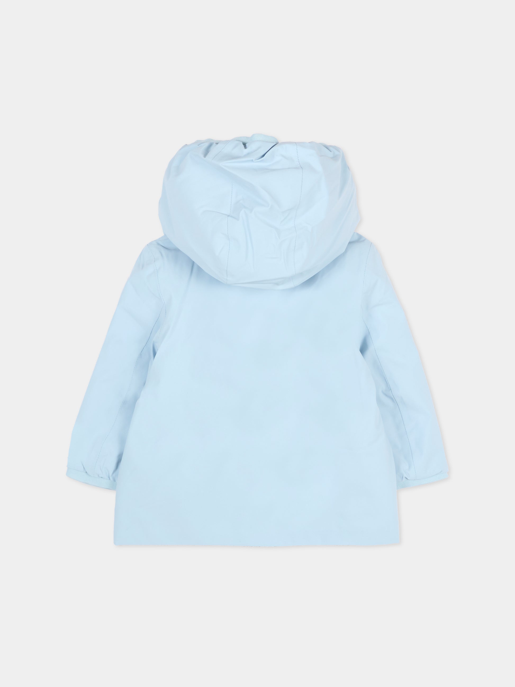 Piumino reversibile Jack St Warm celeste per neonato con logo,K-way,K71338W BBF