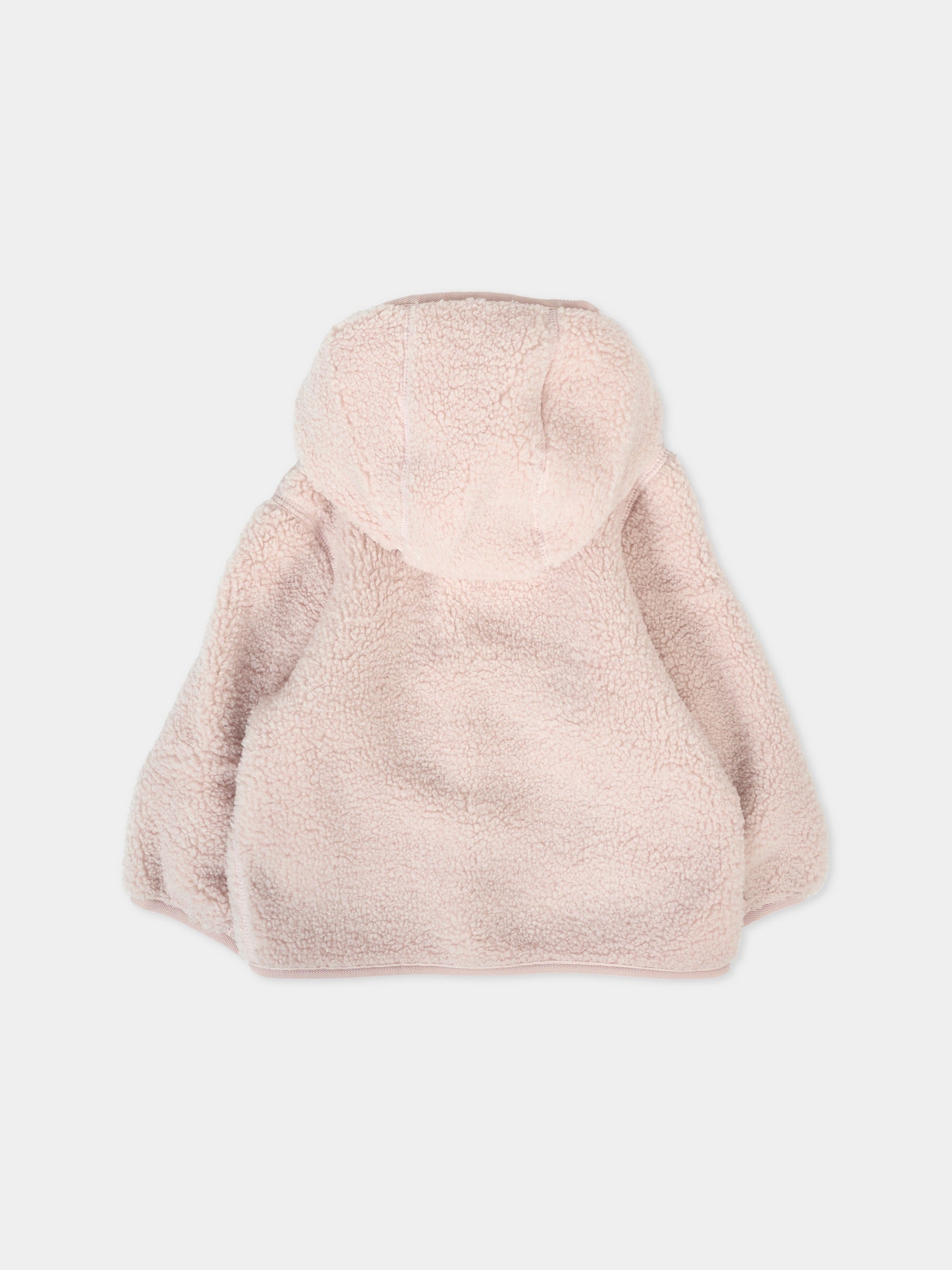 Ecopelliccia Janne rosa per neonata con logo,K-way,K41478W B3H