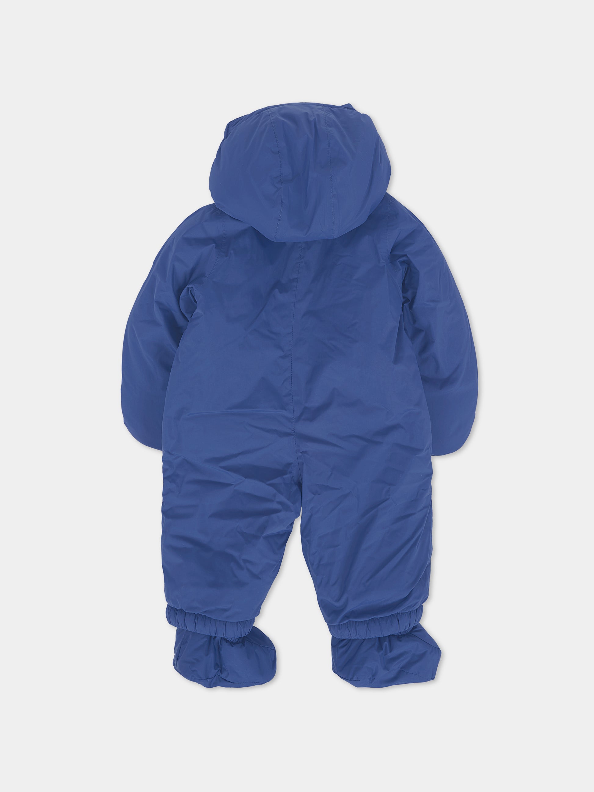 Piumino blu Snotty Orsetto per neonato con logo,K-way,K8134PW 867