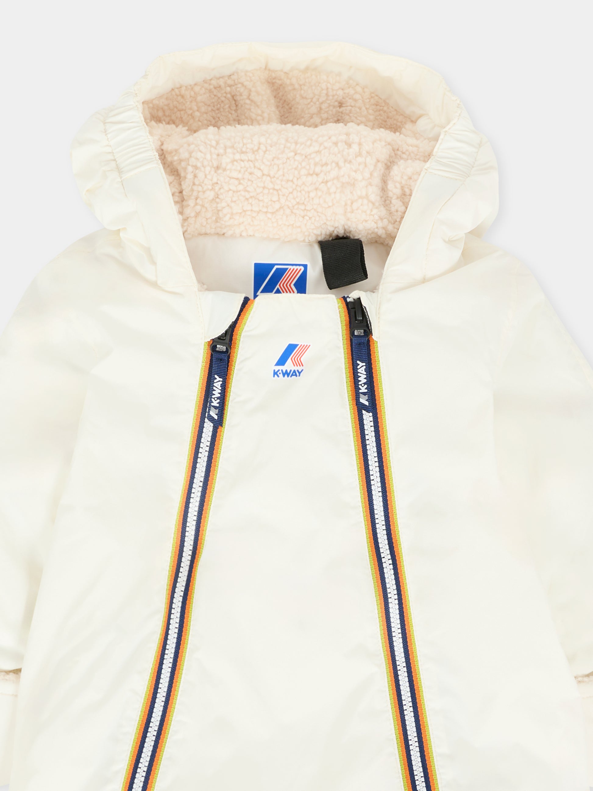 Piumino bianco Snotty Orsetto per neonati con logo,K-way,K8134PW X42
