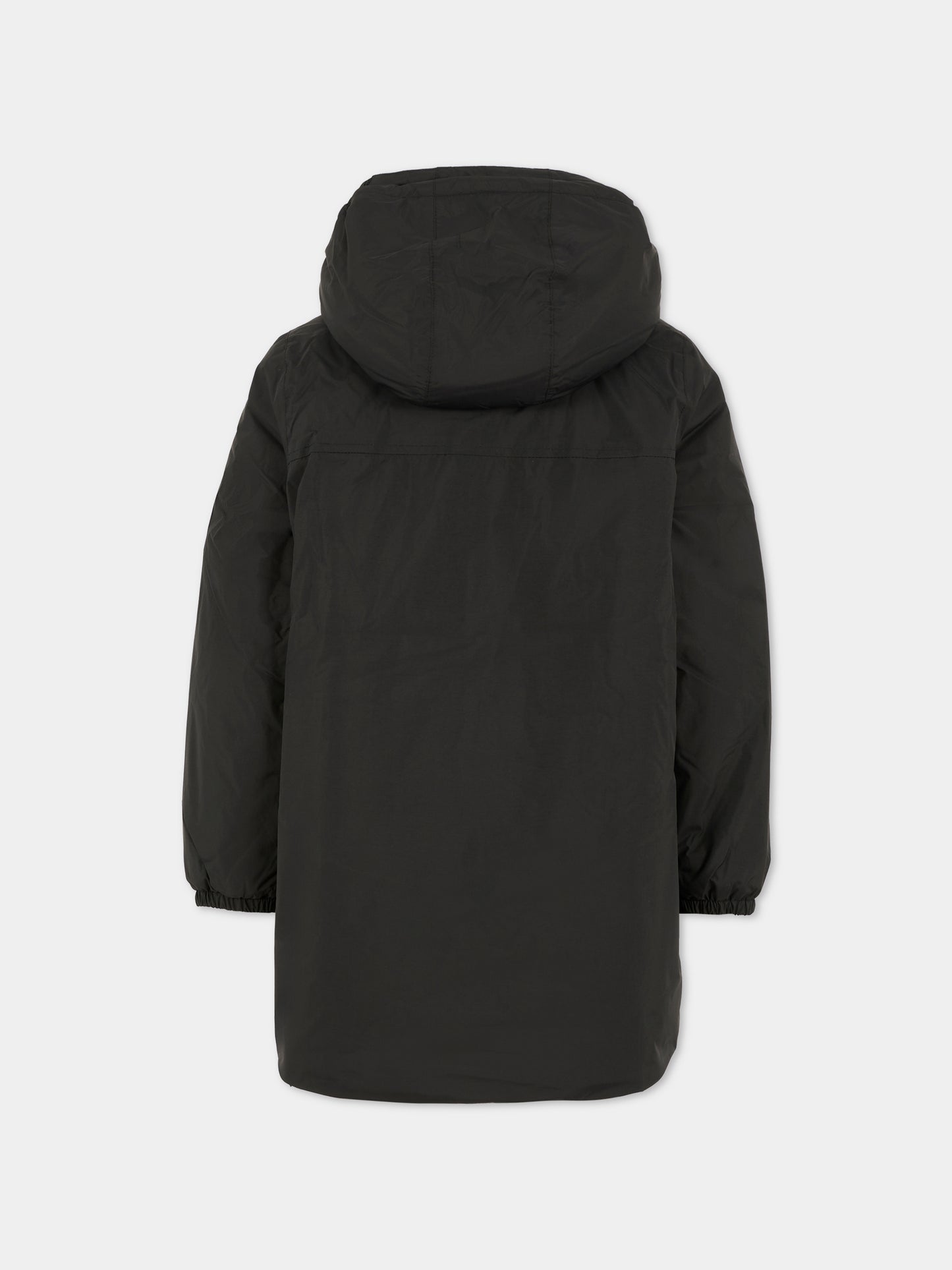 Giubbotto nero Eiffel Orsetto per bambini con logo,K-way,K7142UW USY