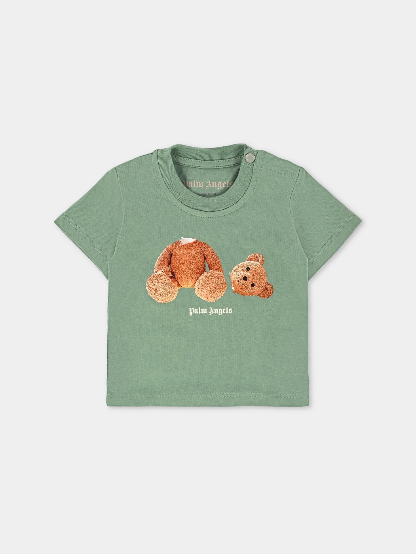 Set t-shirt multicolor per neonato con orso,Palm Angels,PB2X01AF25JER0014260