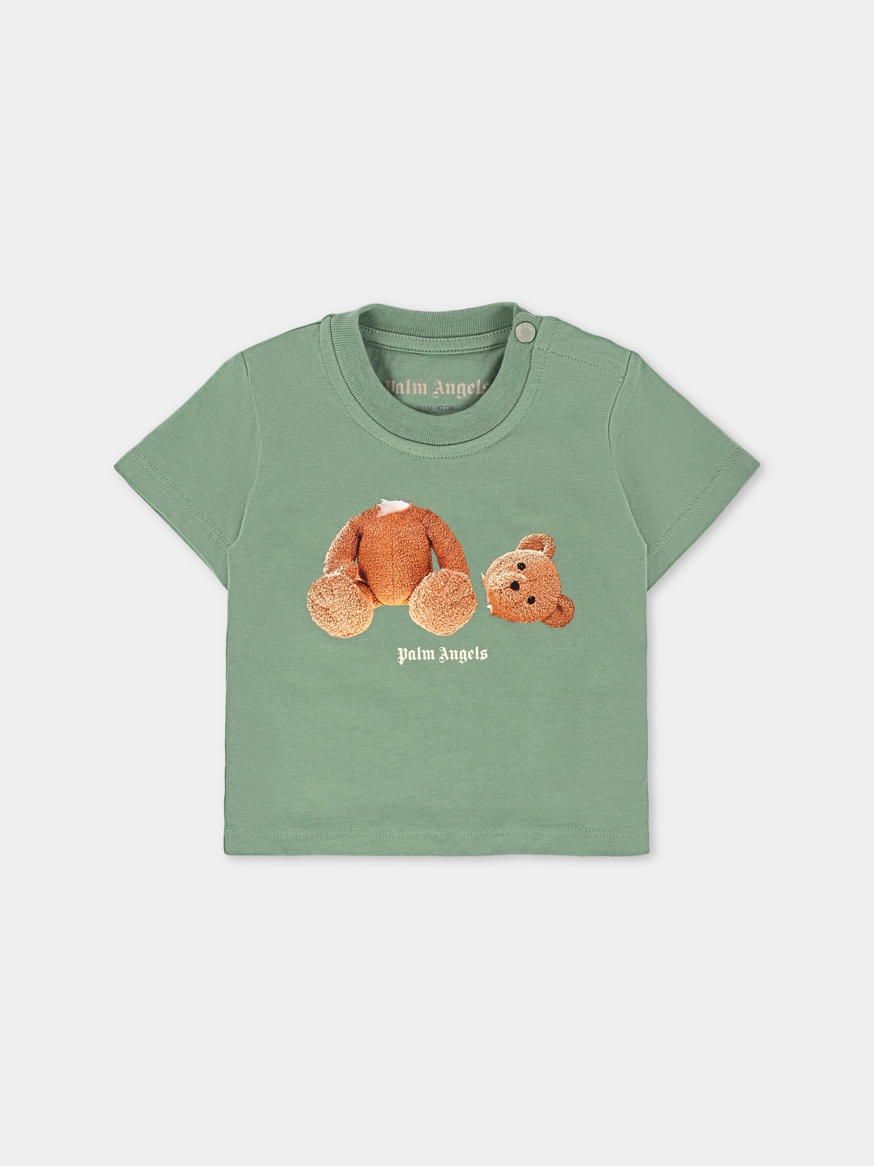 Set t-shirt multicolor per neonato con orso,Palm Angels,PB2X01AF25JER0014260