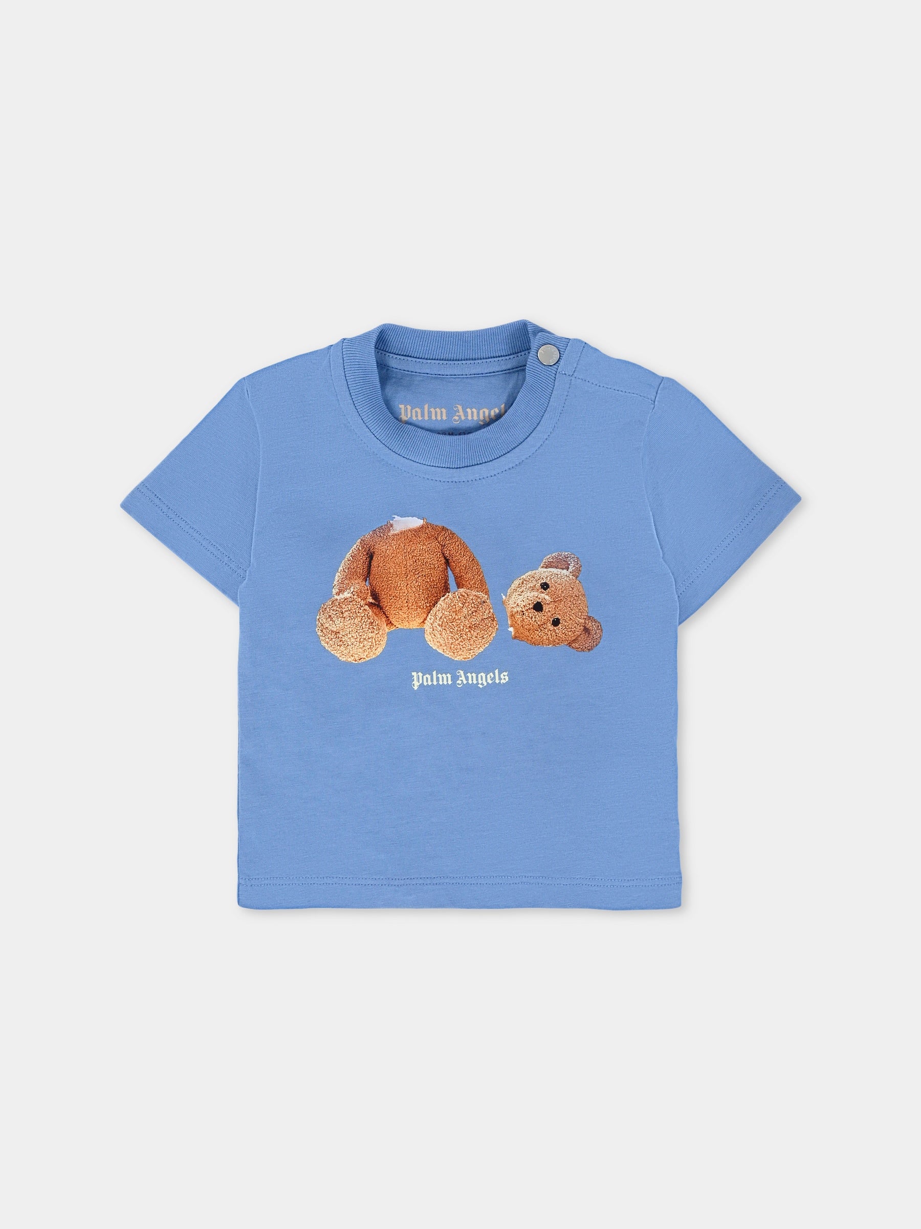 Set t-shirt multicolor per neonato con orso,Palm Angels,PB2X01AF25JER0014260