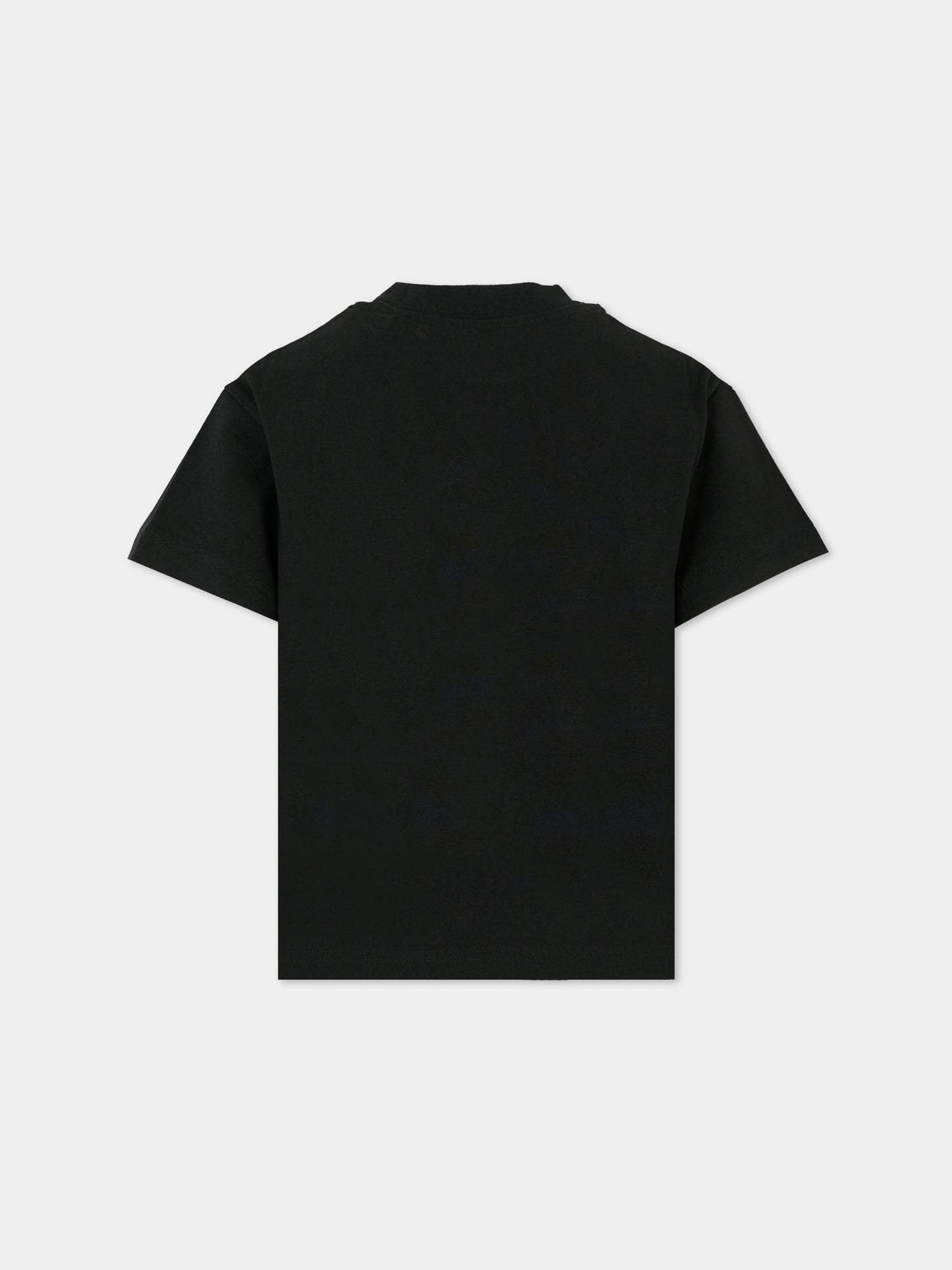 T-shirt nera per bambino con logo,Palm Angels,PBAA003F25JER0021040