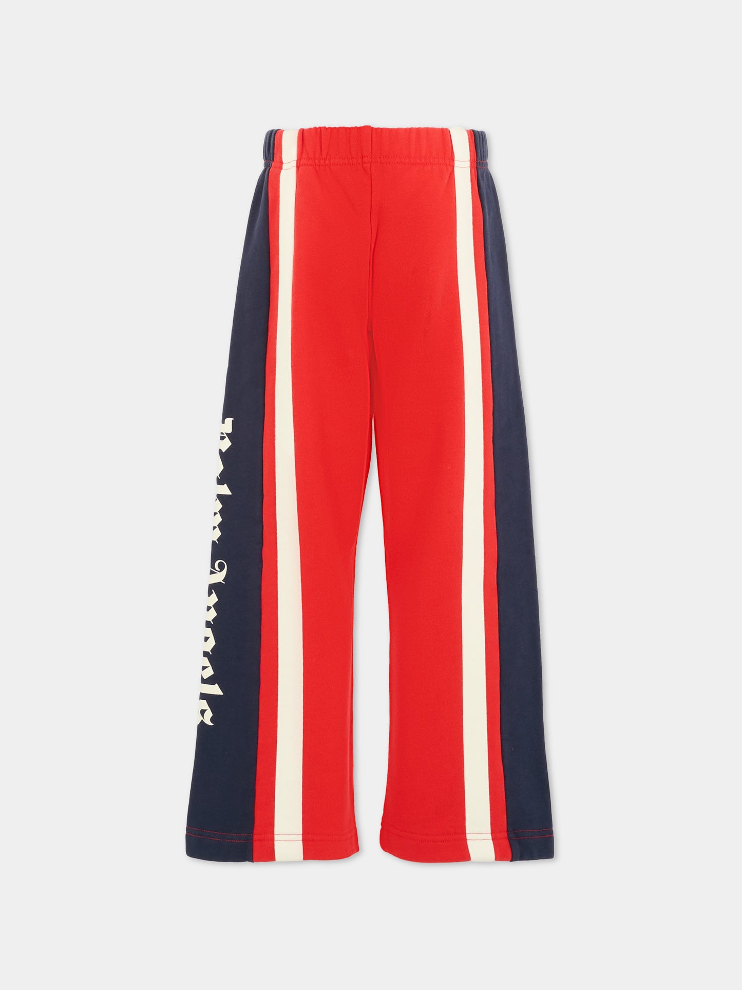 Pantaloni rossi per bambino con logo,Palm Angels,PBCH018F25FLE0012503