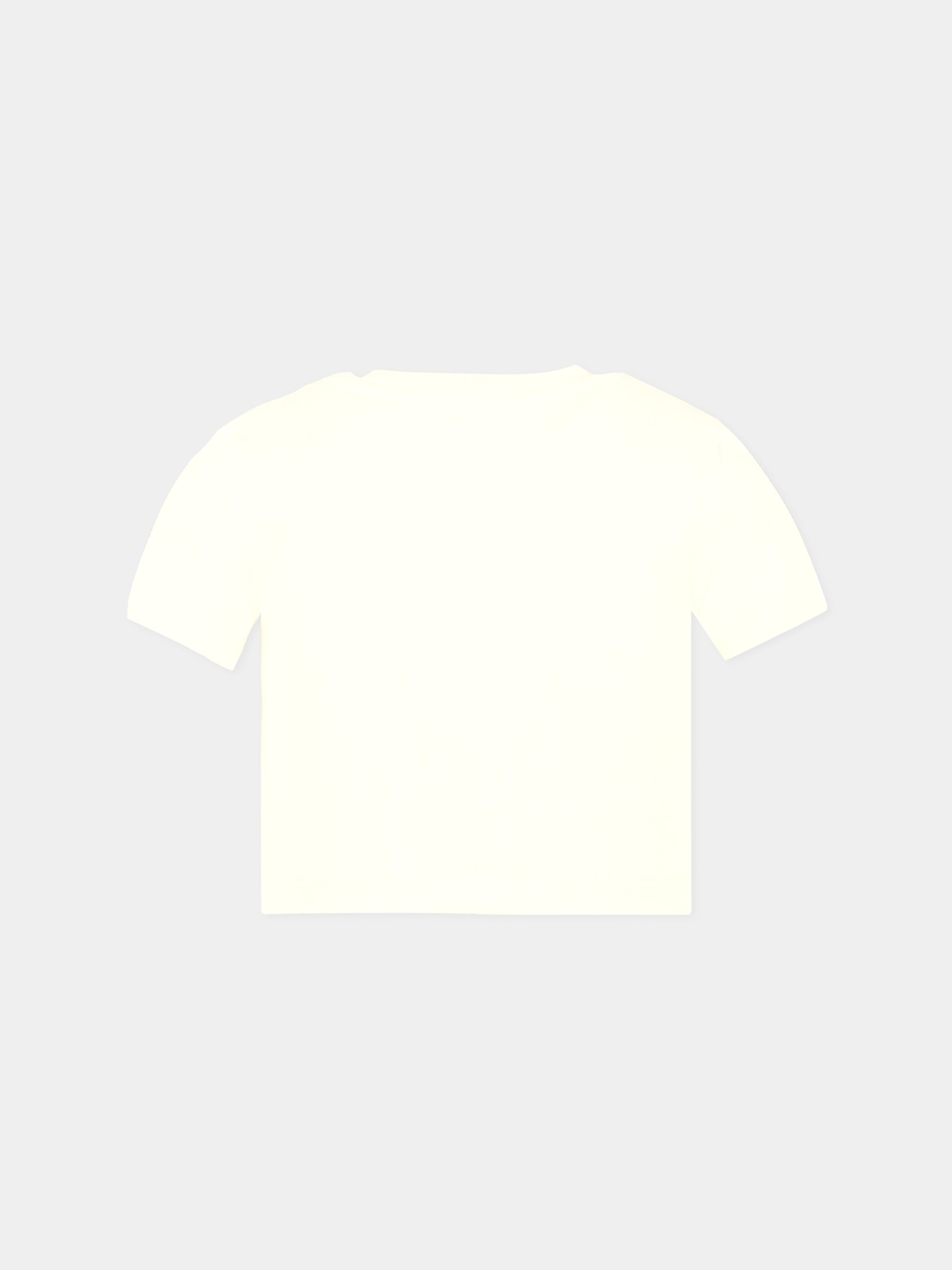 T-shirt bianca per bambina con logo,Palm Angels,PGAA017F25JER0010310