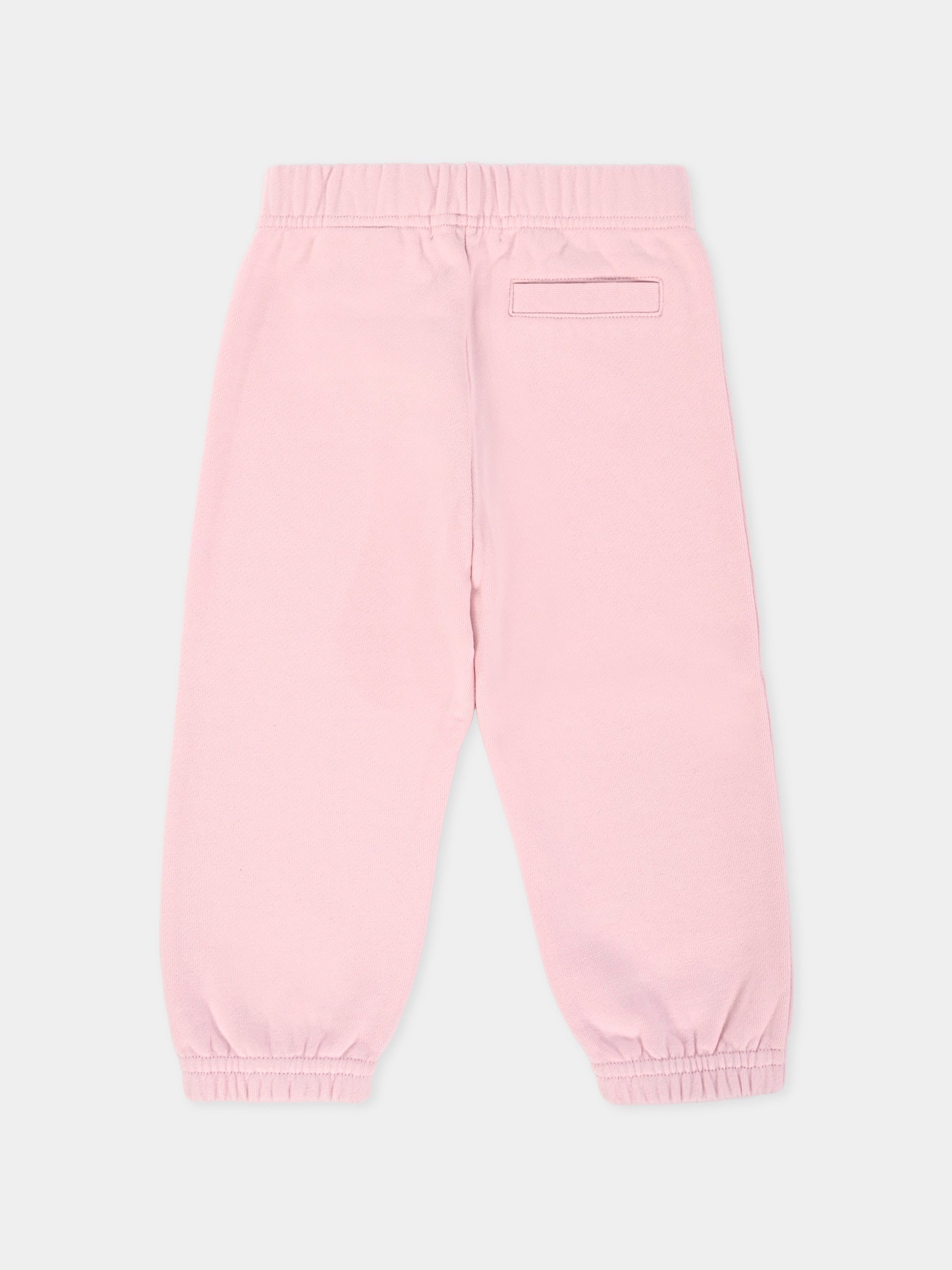Pantaloni rosa per neonata con logo,Palm Angels,PGXD002F25FLE0013C03