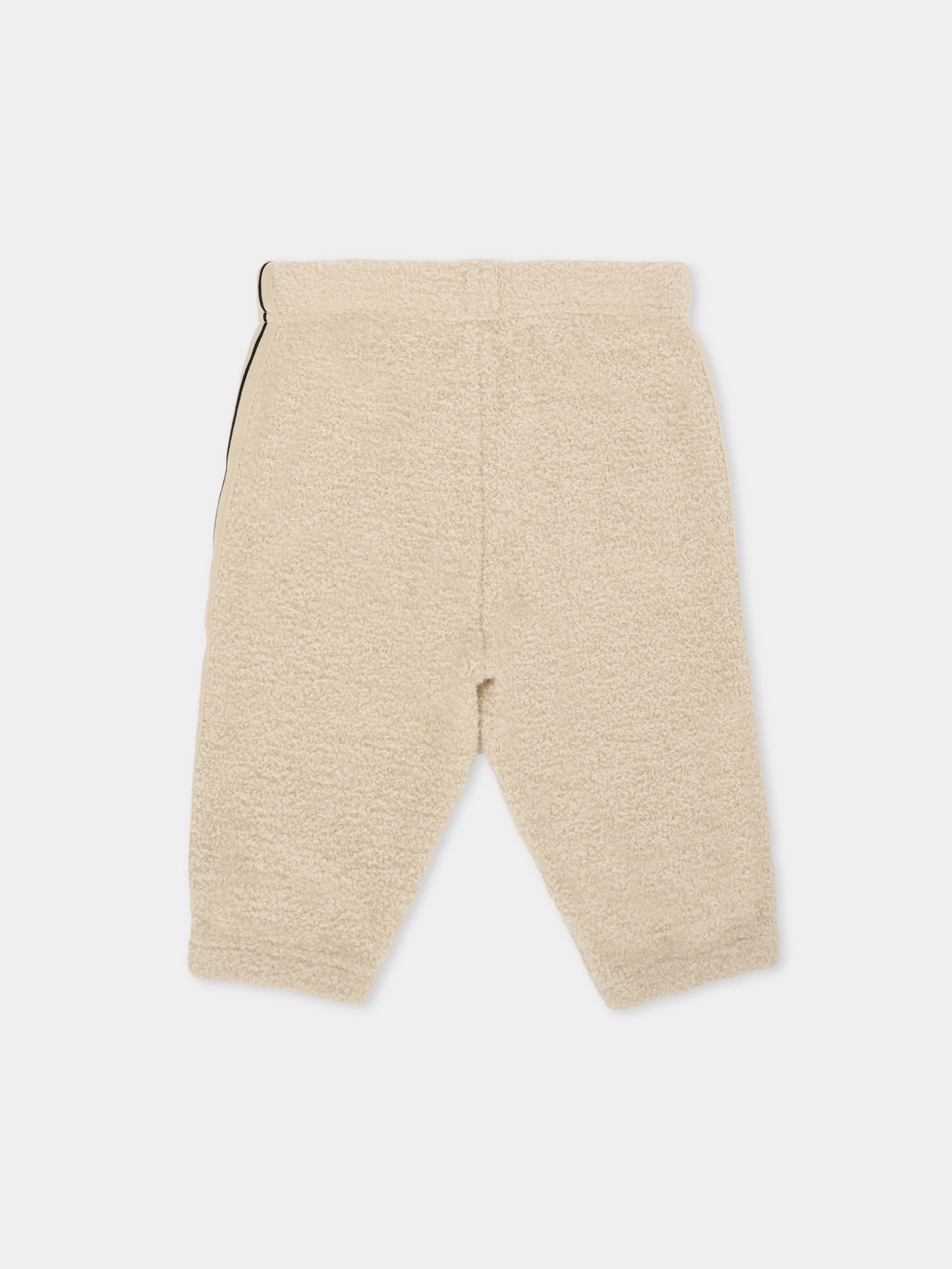 Pantaloni beige per neonati con logo,Palm Angels,PGXQ001F25KNI0016F60