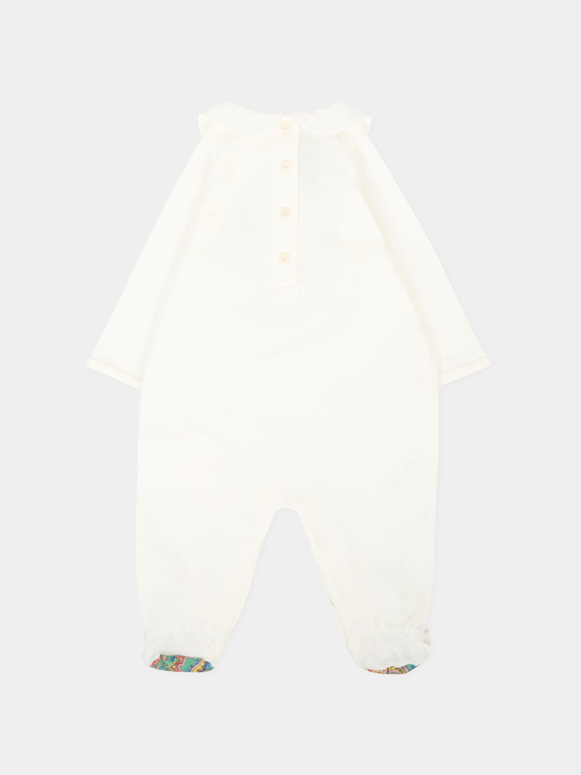 Set tutina avorio per neonati con Pegaso multicolor e logo,Etro,GXB560 Z3186 101MC