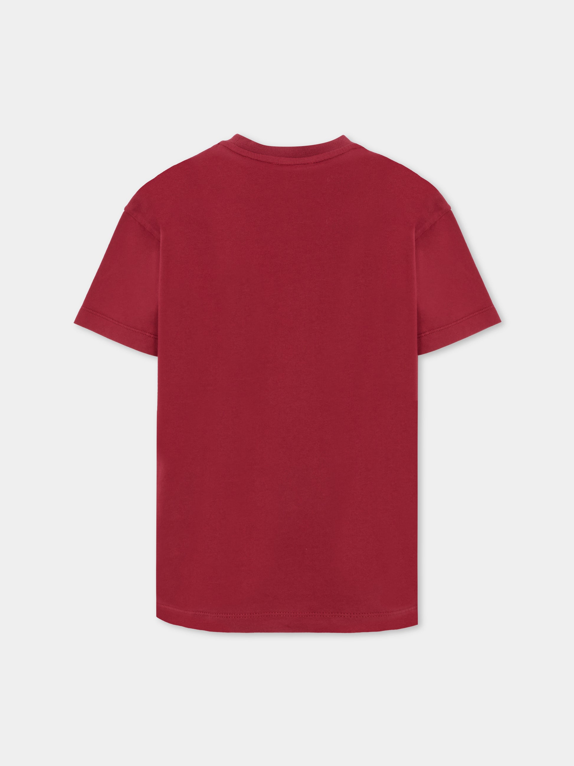 T-shirt avorio per bambino con logo e Pegaso,Etro,GX8P01 Z2904 416