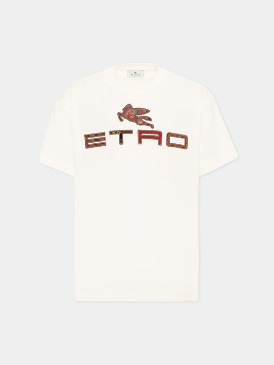 Ivory t-shirt for kids with logo